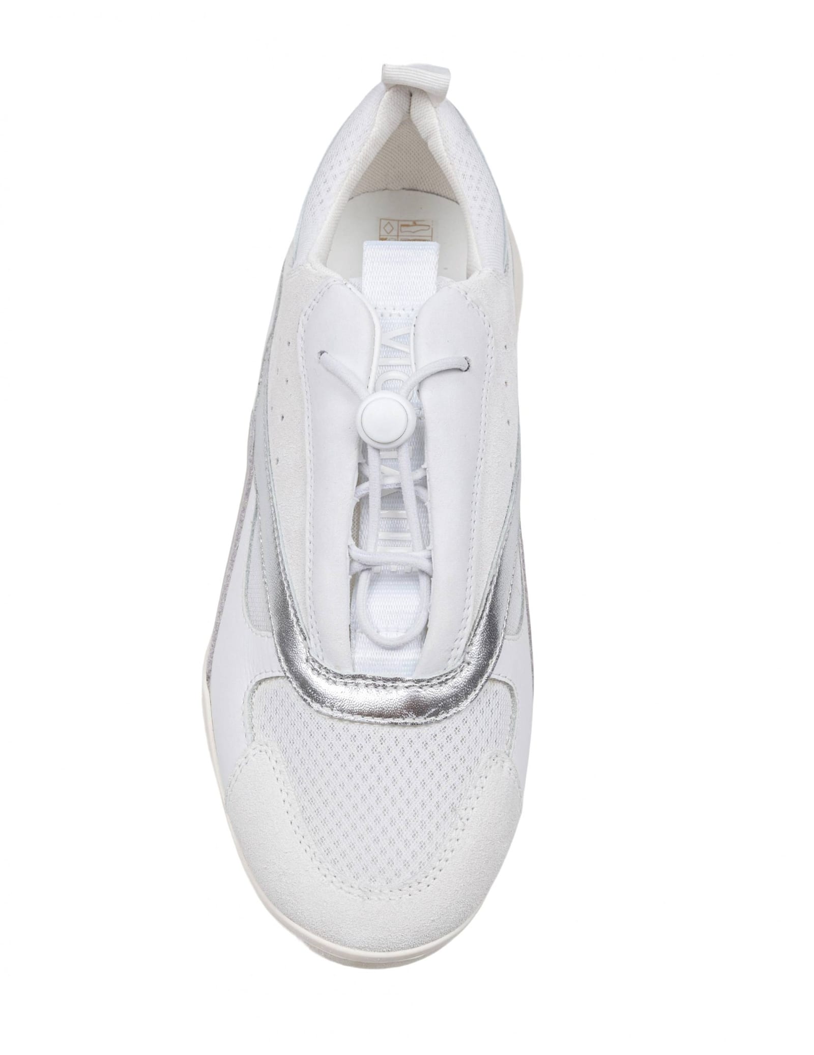 VIC MATIE SNEAKERS IN SPLIT LEATHER AND LEATHER COLOR WHITE AND SILVER
