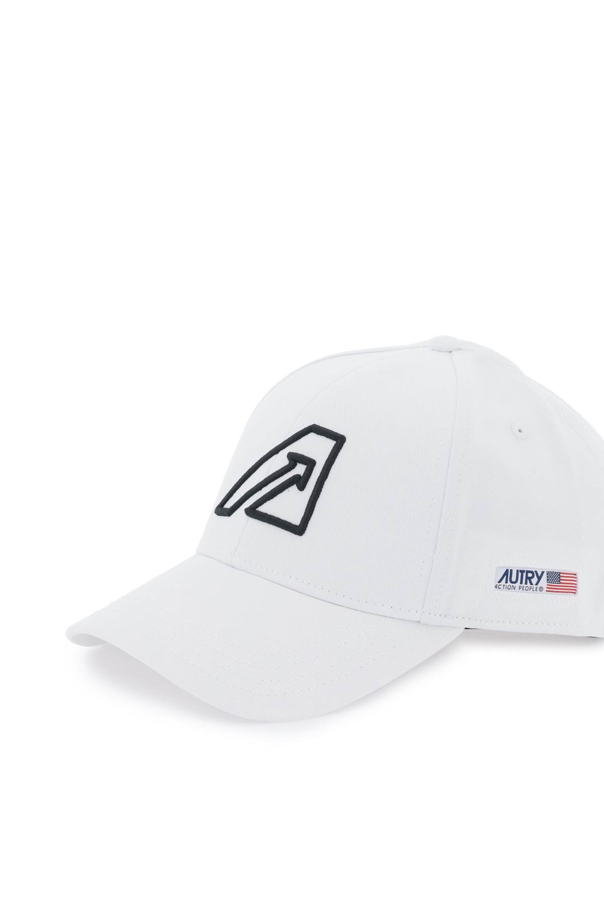 Shop Autry Baseball Cap With Embroidered Logo In White (white)