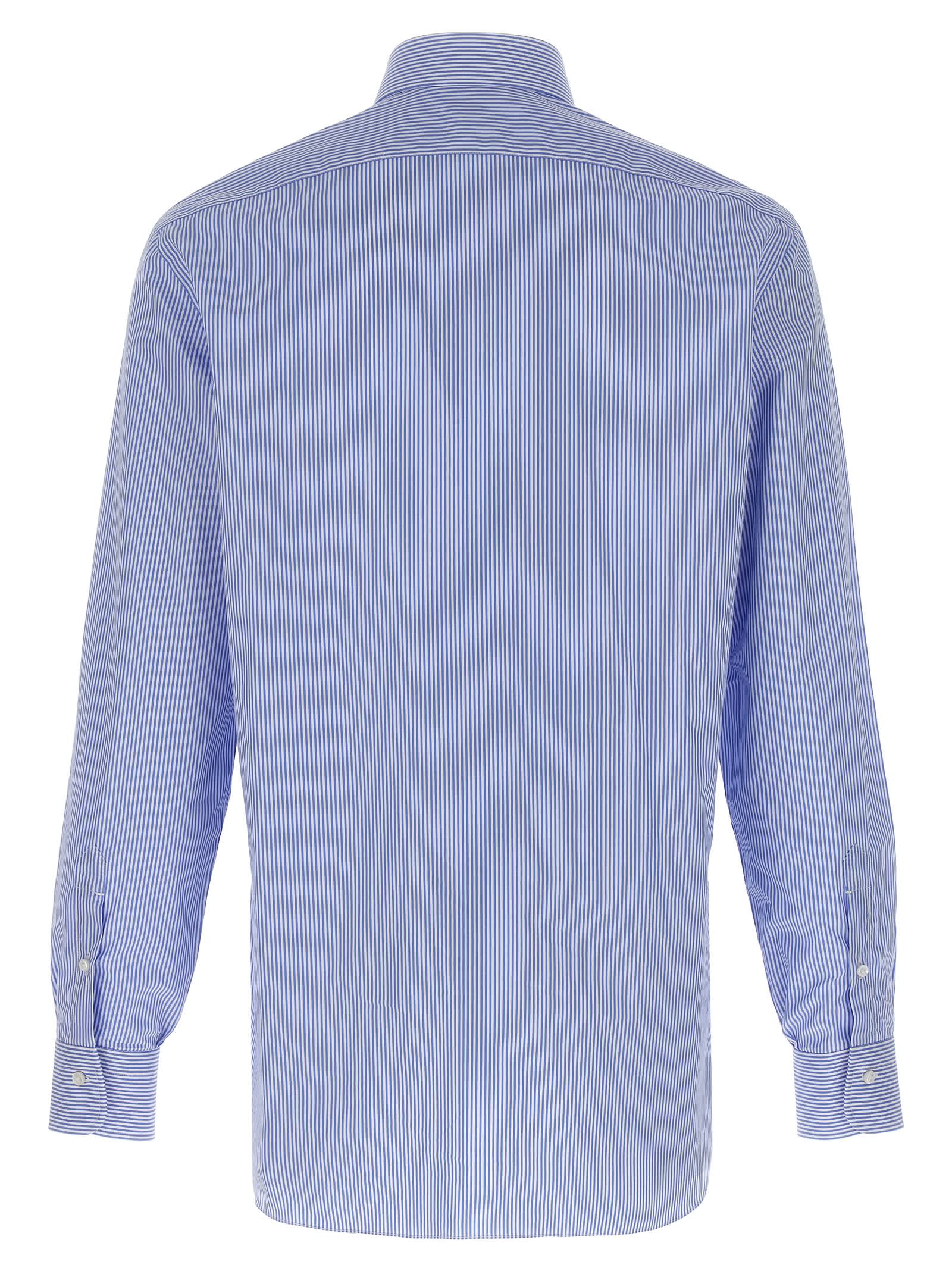Barba Napoli Barba Striped Shirt In Blue