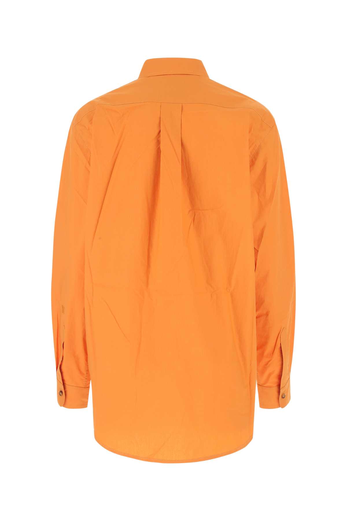 Shop Nanushka Orange Poplin Oversize Shirt