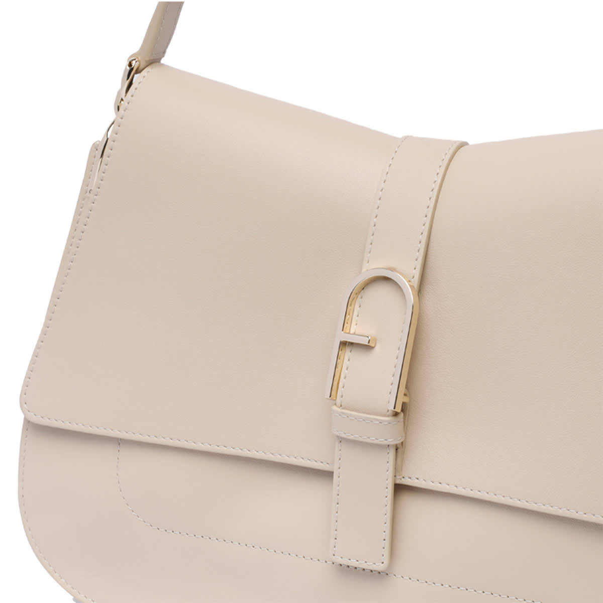 Shop Furla Large  Flow Shoulder Bag In White