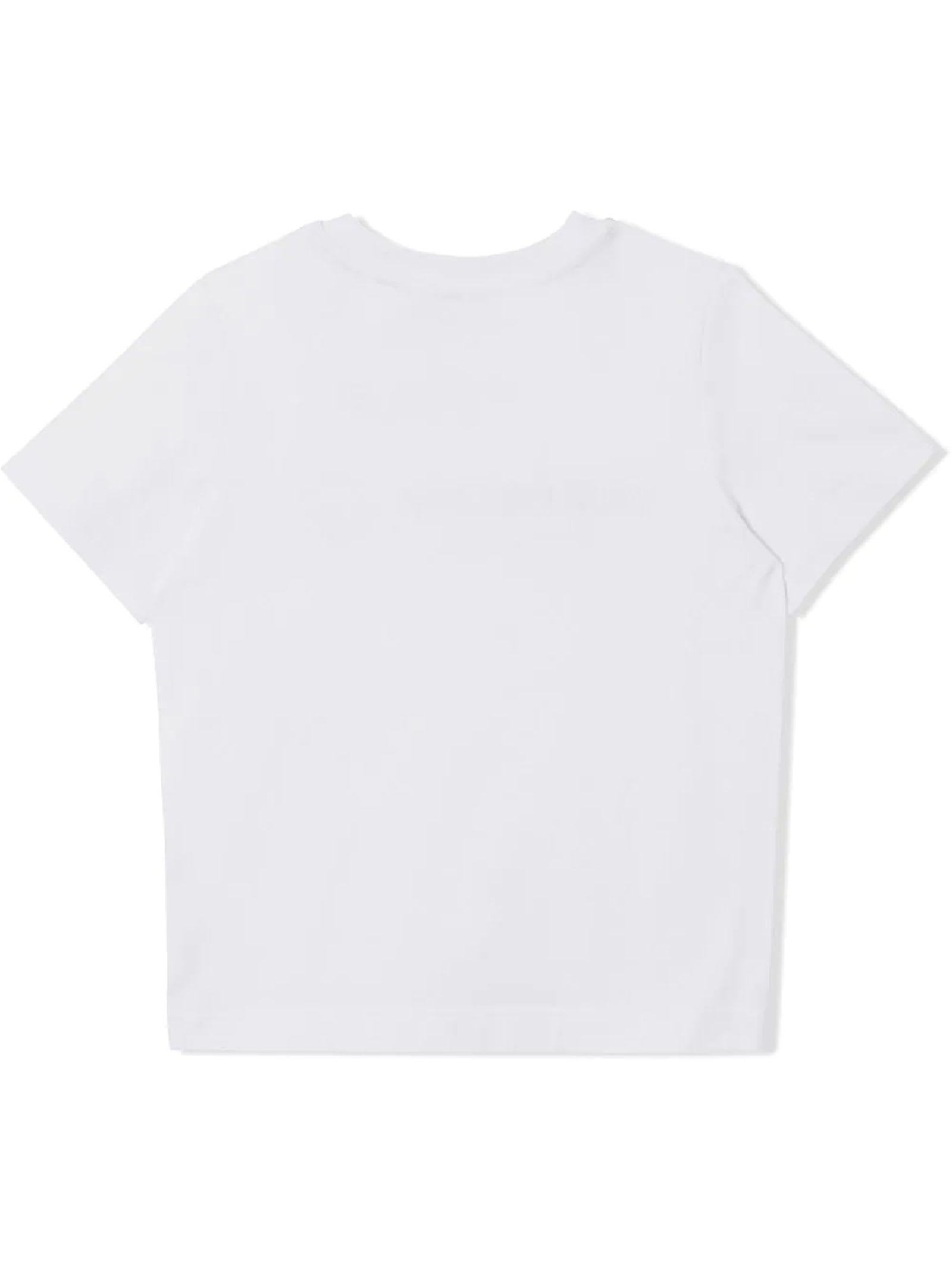 Shop Burberry White Cotton T-shirt In Bianco