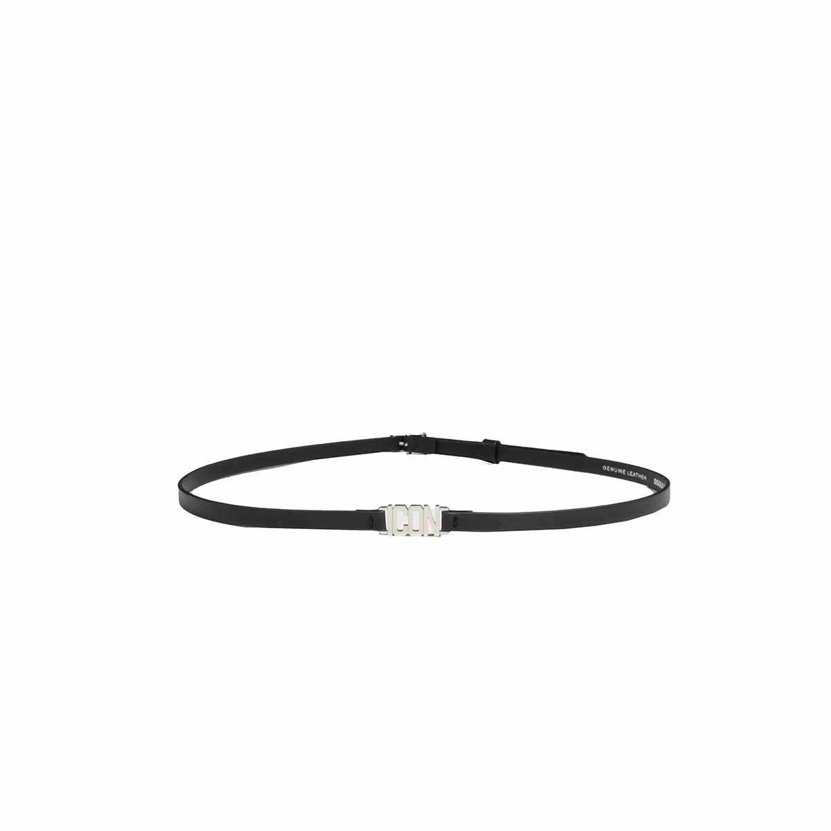 Shop Dsquared2 Be Icon Buckle Fastened Belt In Nero