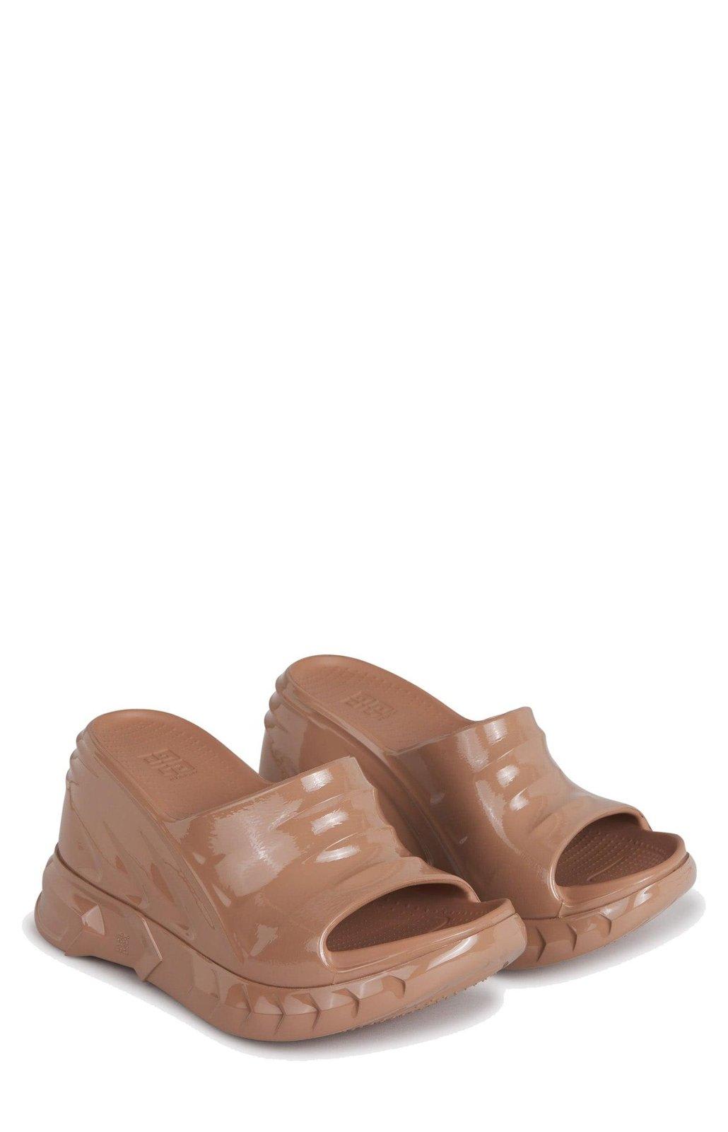 Shop Givenchy Marshmallow Wedge Sandals In Powder