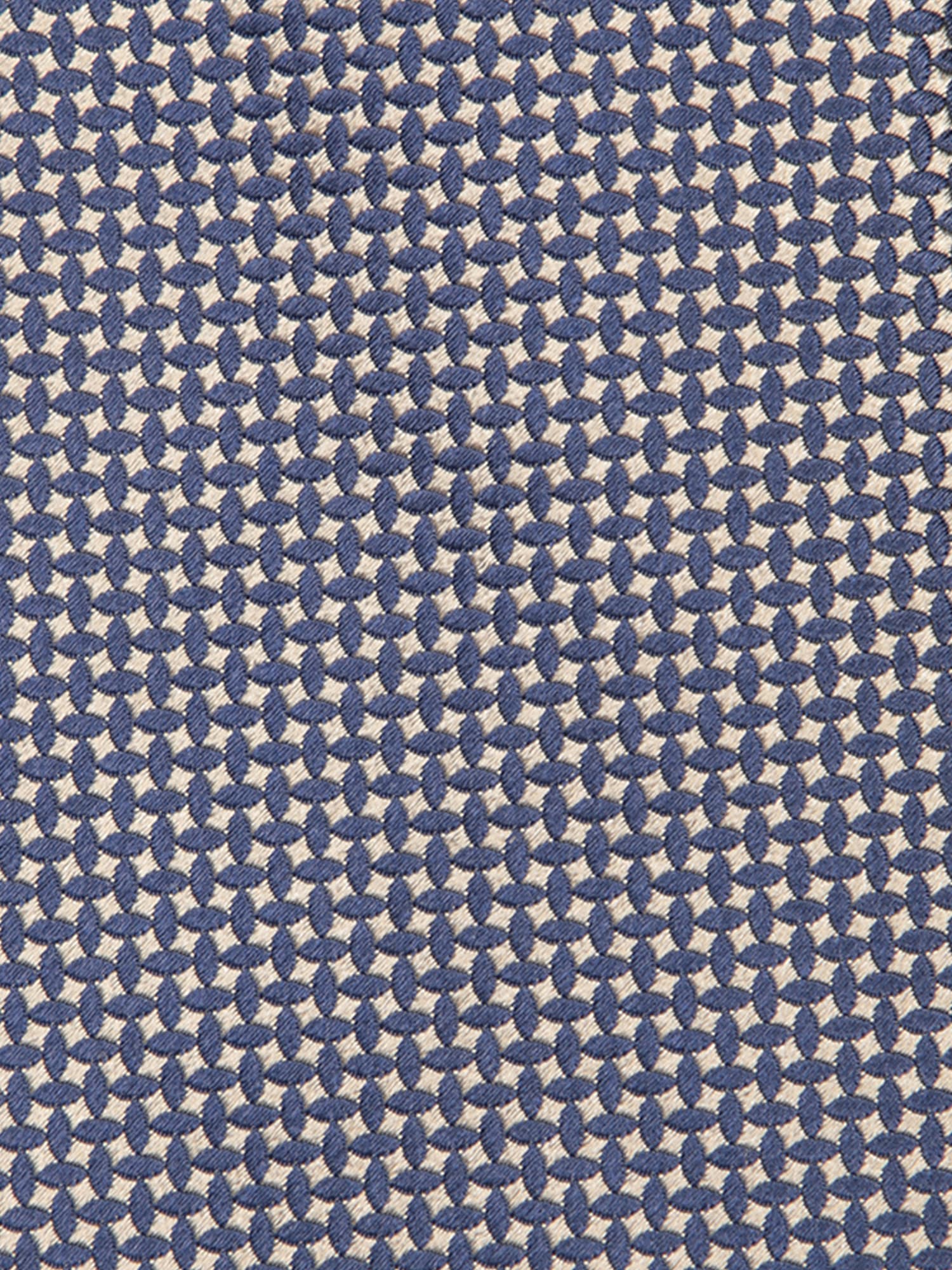 Canali Micro Geometric Beige/blue Tie In Blue