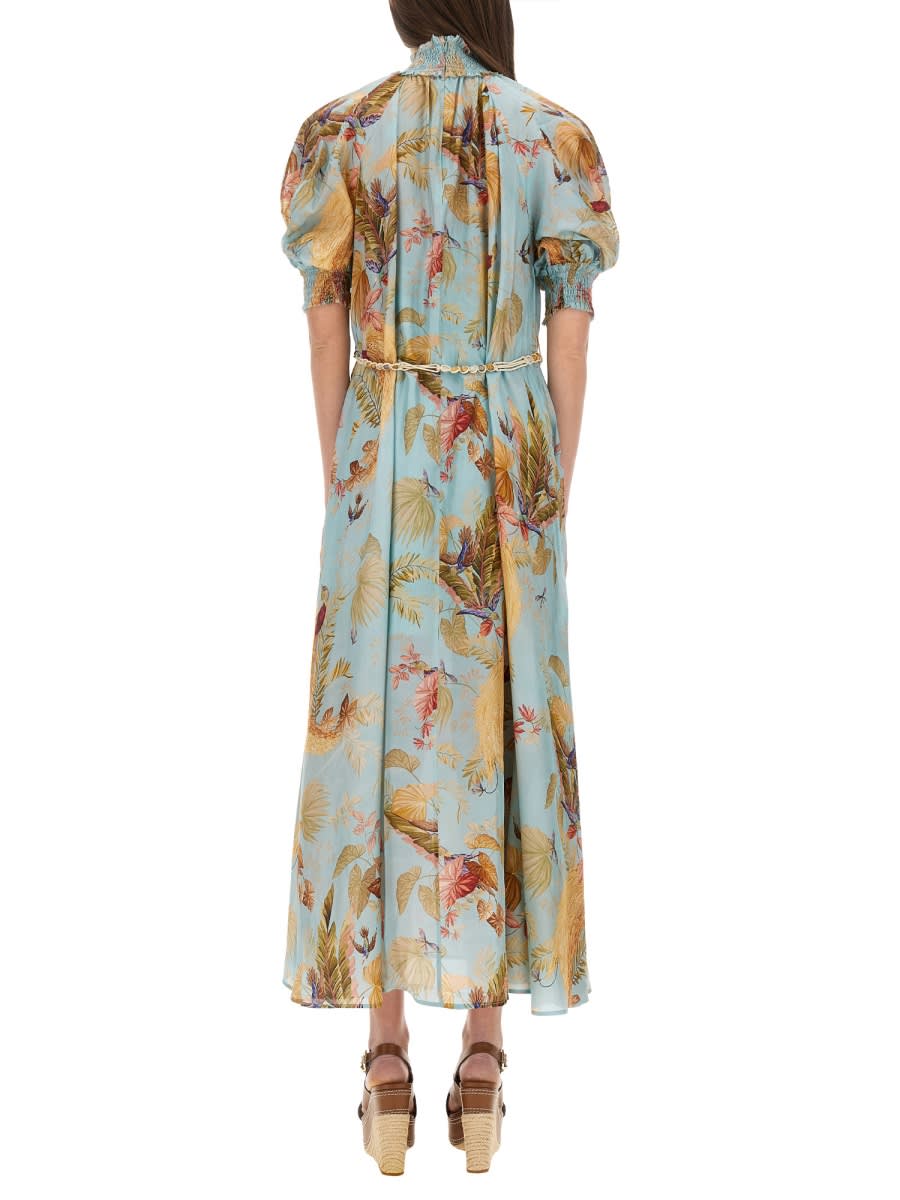 Zimmermann Women Aqua Palm Floral Habotai Silk Ascension Maxi Dress In Multi