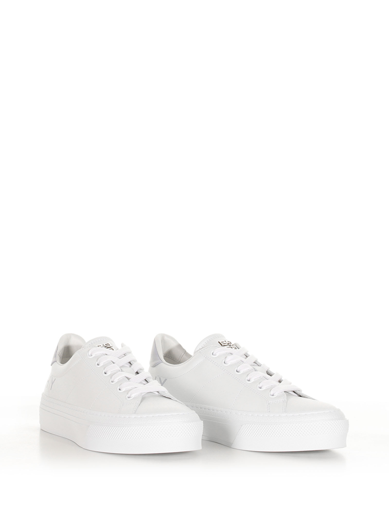 Shop Givenchy City Sport Sneaker In Leather In White Liliac