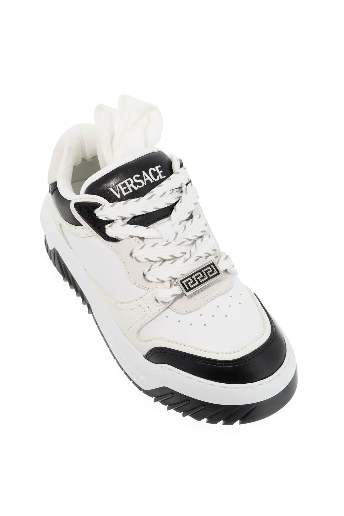 Shop Versace Odyssey Sneakers In Black+white-palladium (white)