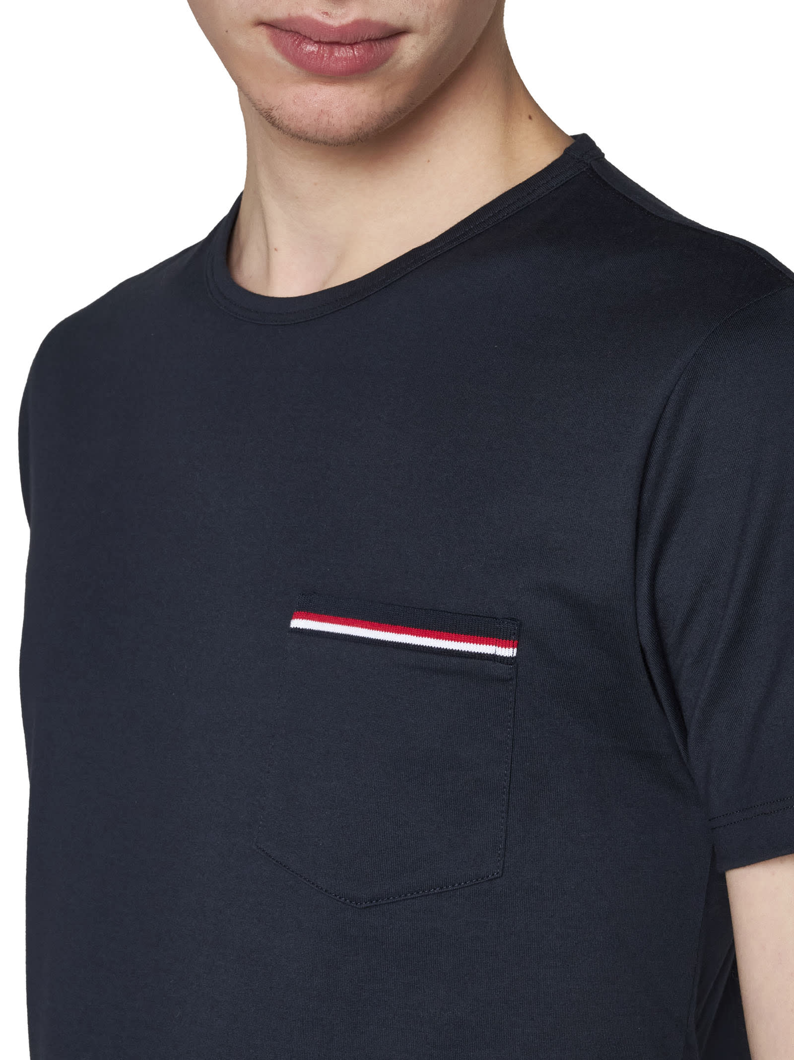 Shop Thom Browne T-shirt In Navy