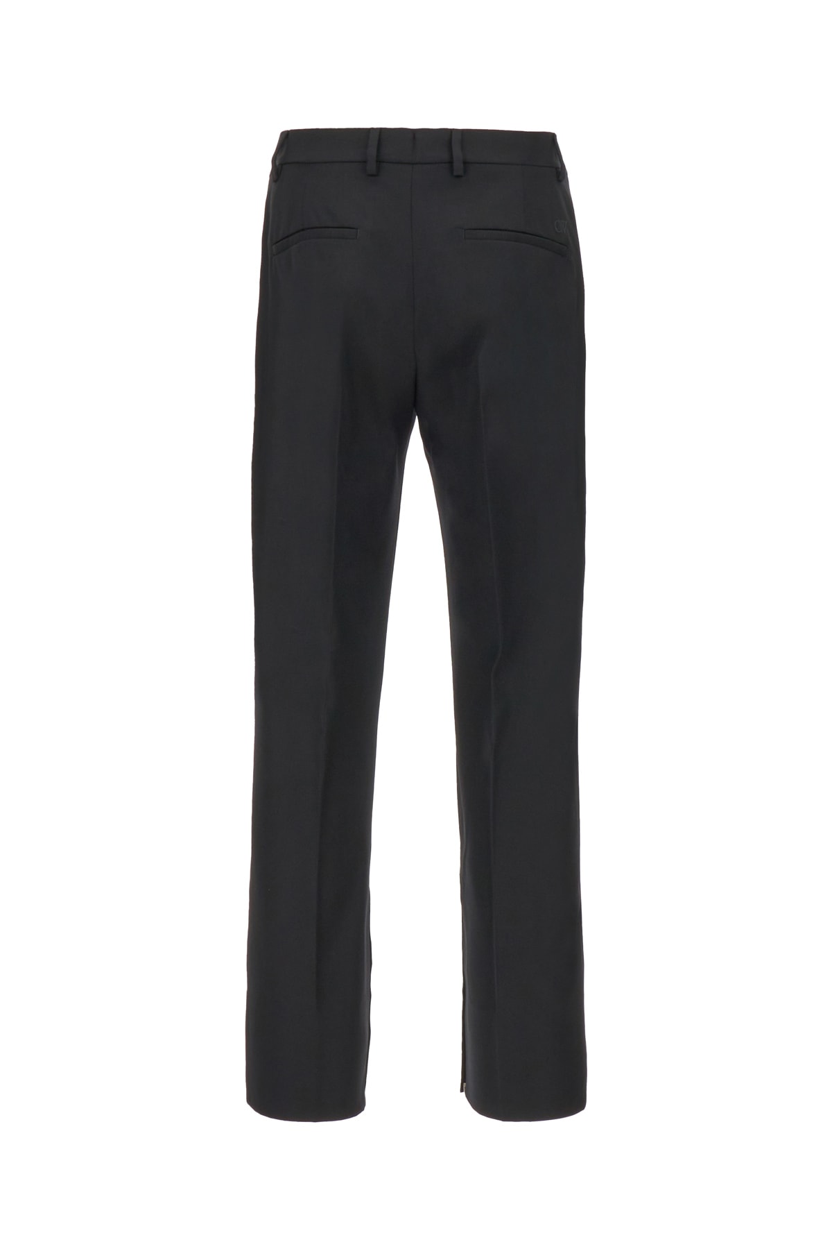 Shop Off-white Black Wool Pants In 1010