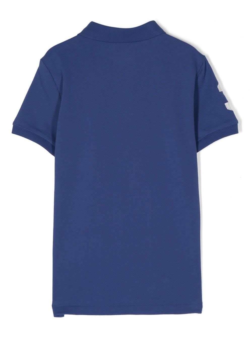 Shop Ralph Lauren Cobalt Blue Polo Shirt With Pony Motif