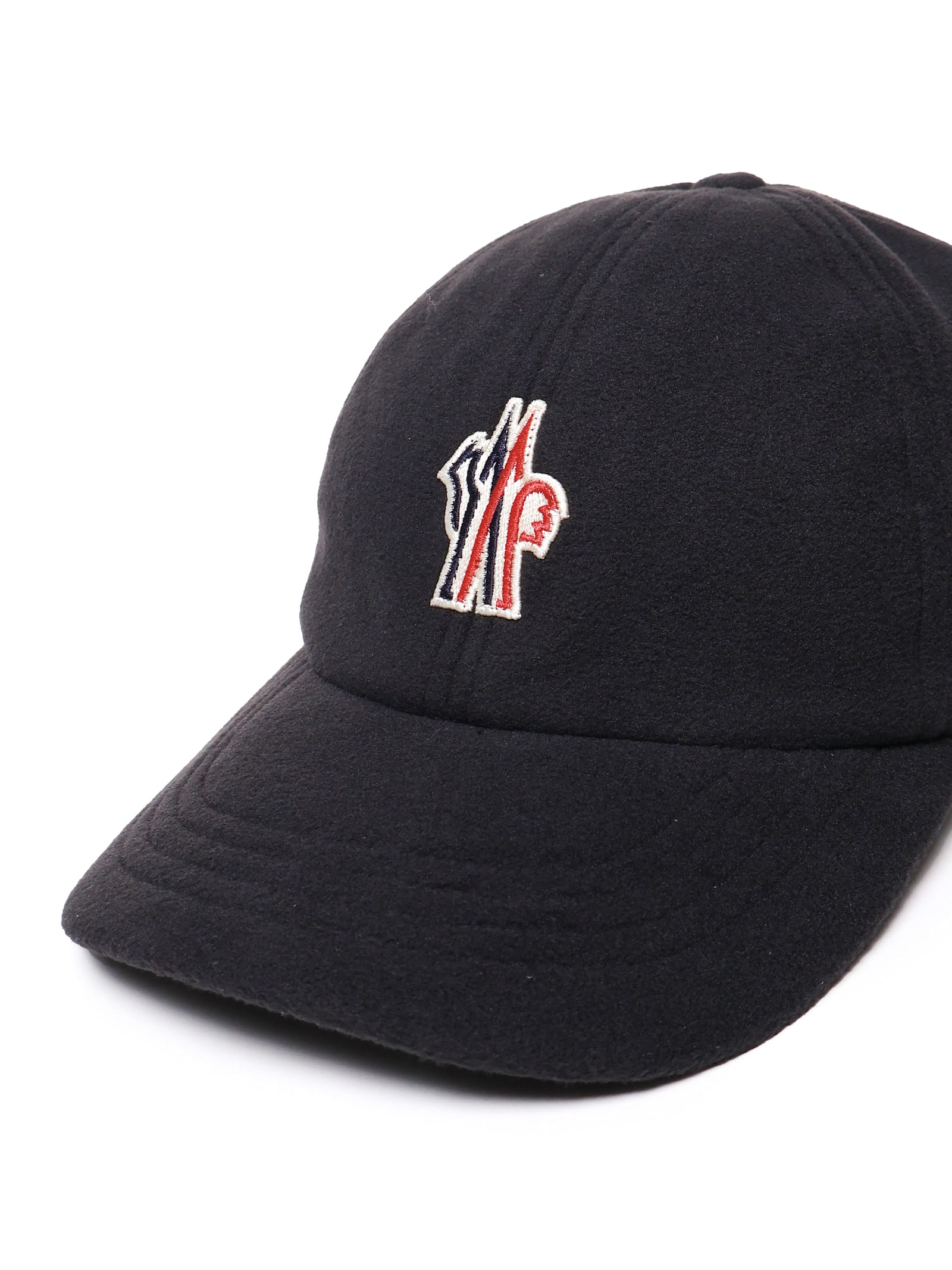 Shop Moncler Cotton Baseball Cap In Black