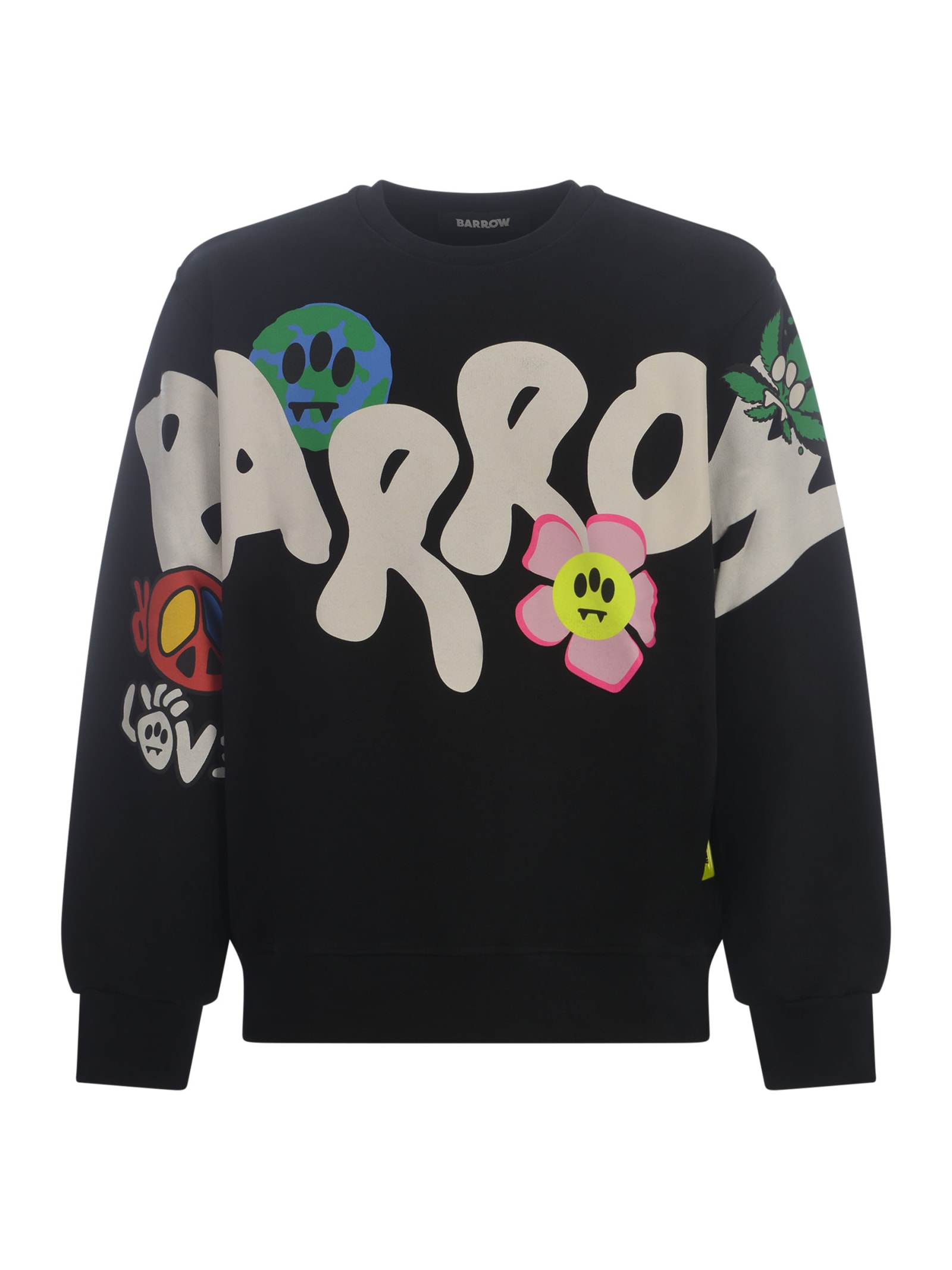 Shop Barrow Sweatshirt  In Cotton In Nero
