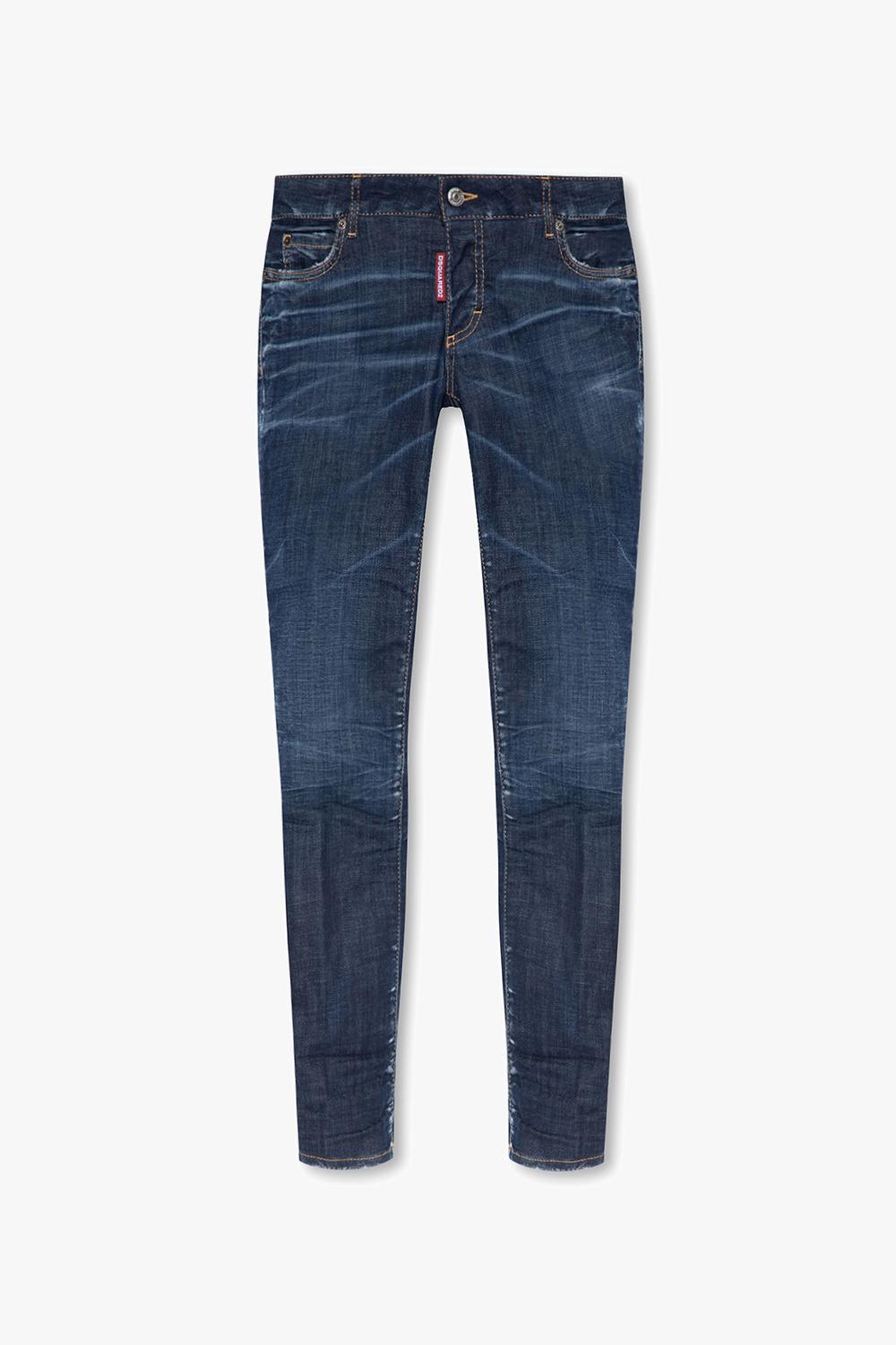 Dsquared2 Skater Mid-rise Slim Jeans In Blu