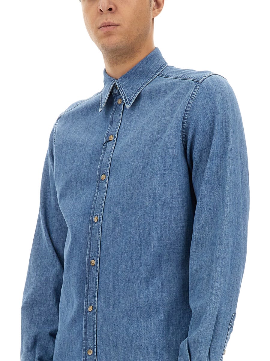 Shop Dolce & Gabbana Cotton Shirt In Denim