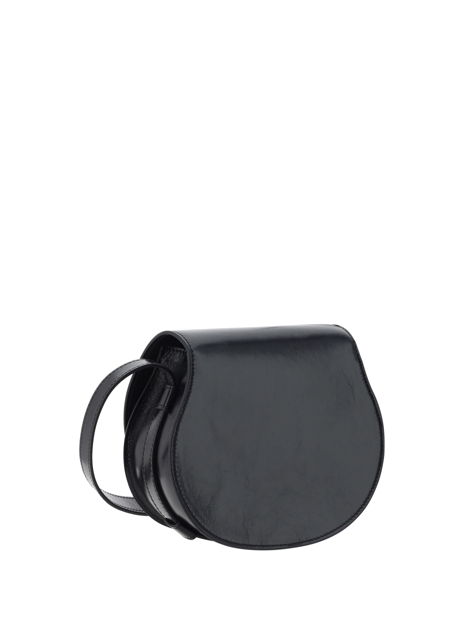 Shop Chloé Small Marcie Shoulder Bag In Black