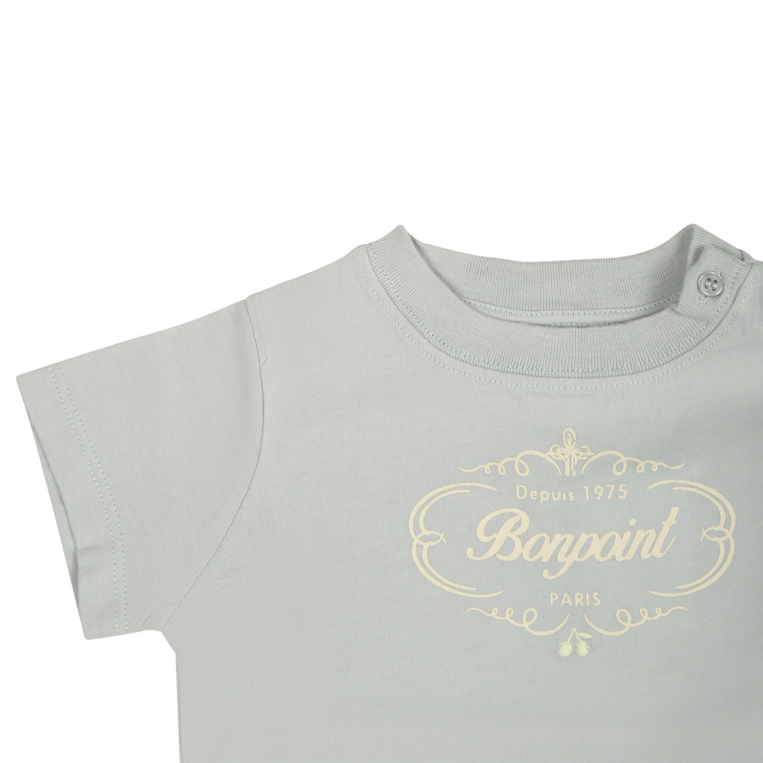 Shop Bonpoint Green T-shirt For Baby Kids With Logo