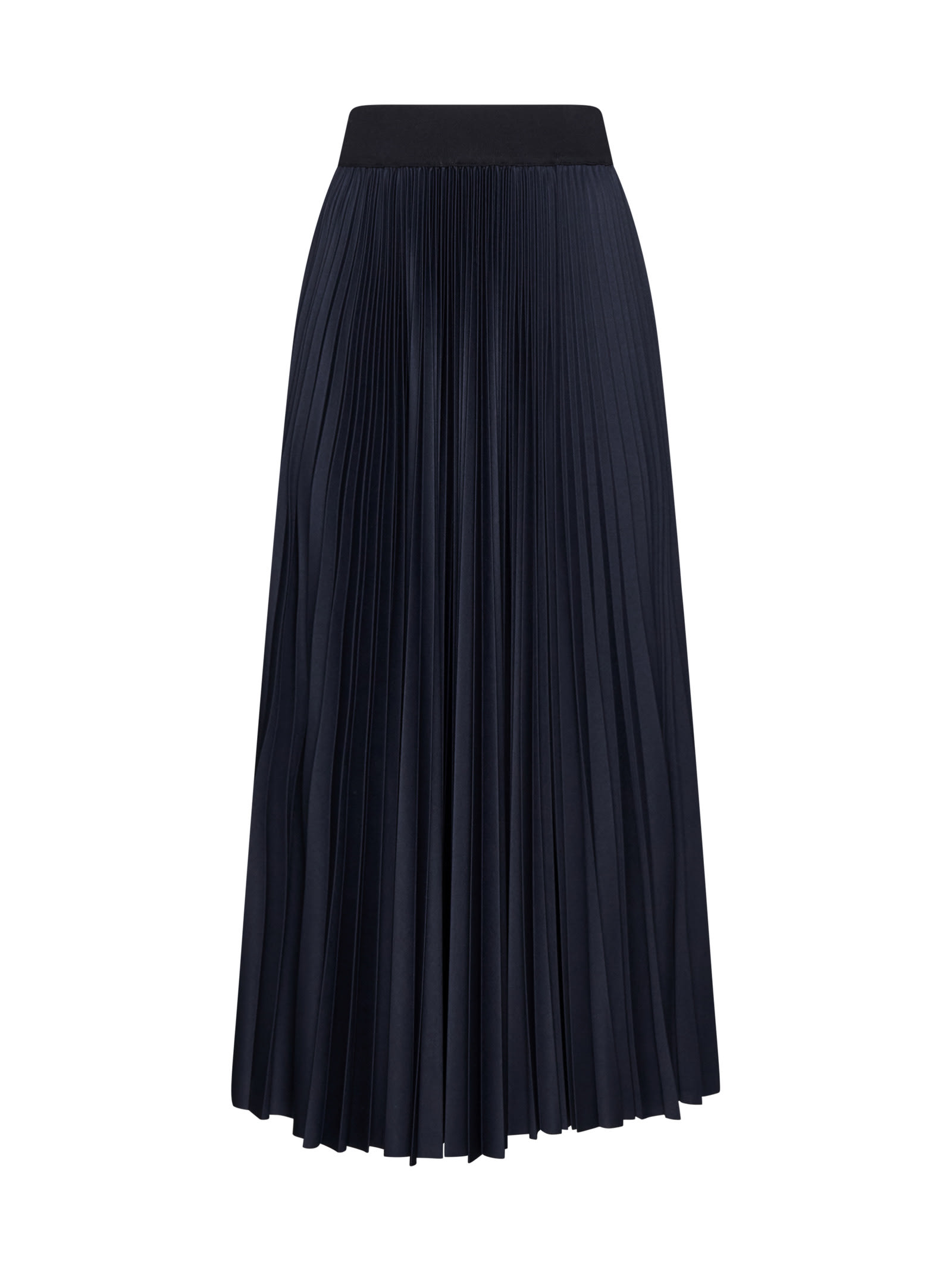 Fabiana Filippi Pleated Midi Skirt In Blu Inchiostro