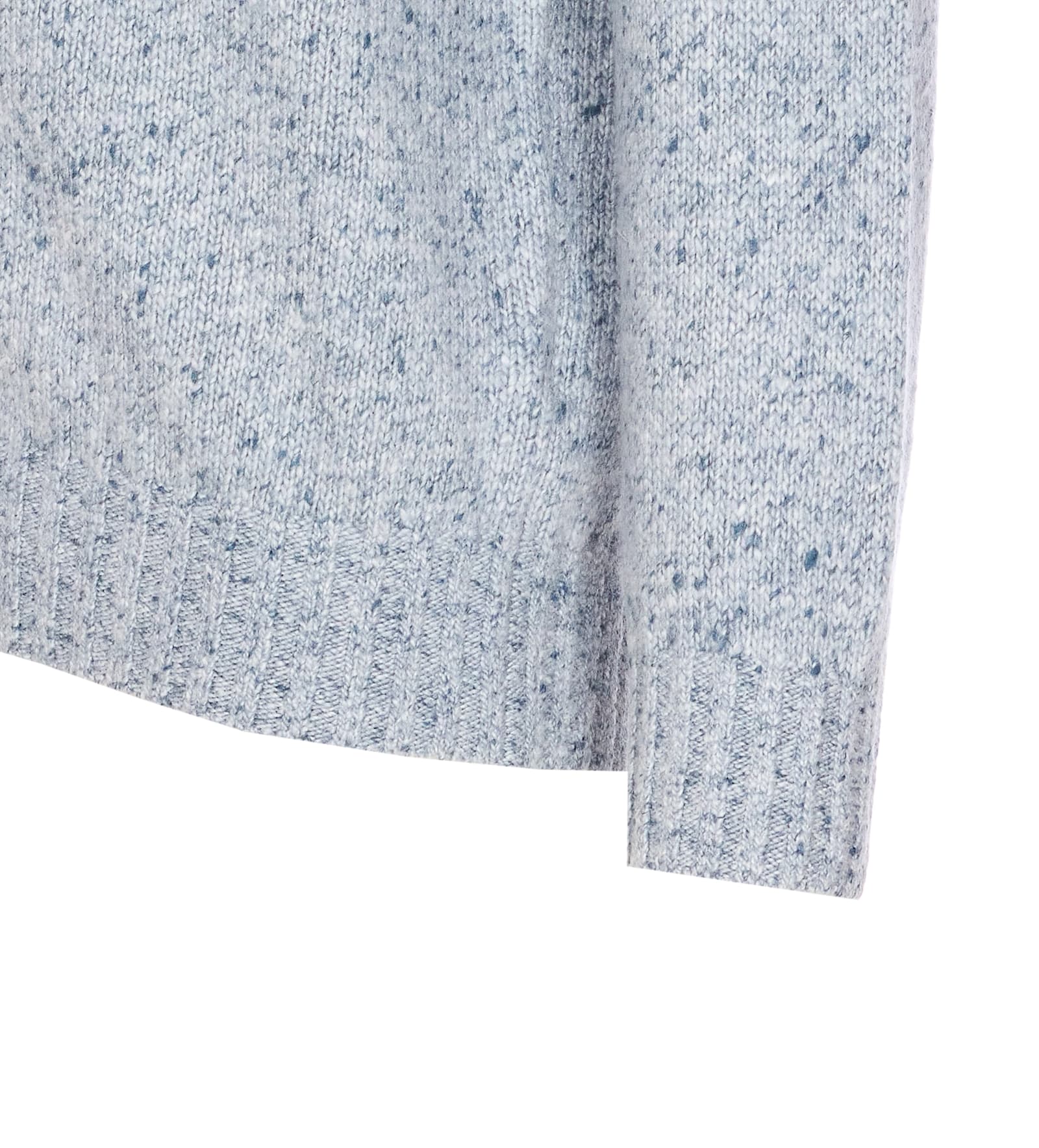 Brunello Cucinelli Cashmere Stand-up Collar Cardigan With Textured Knit In Blue