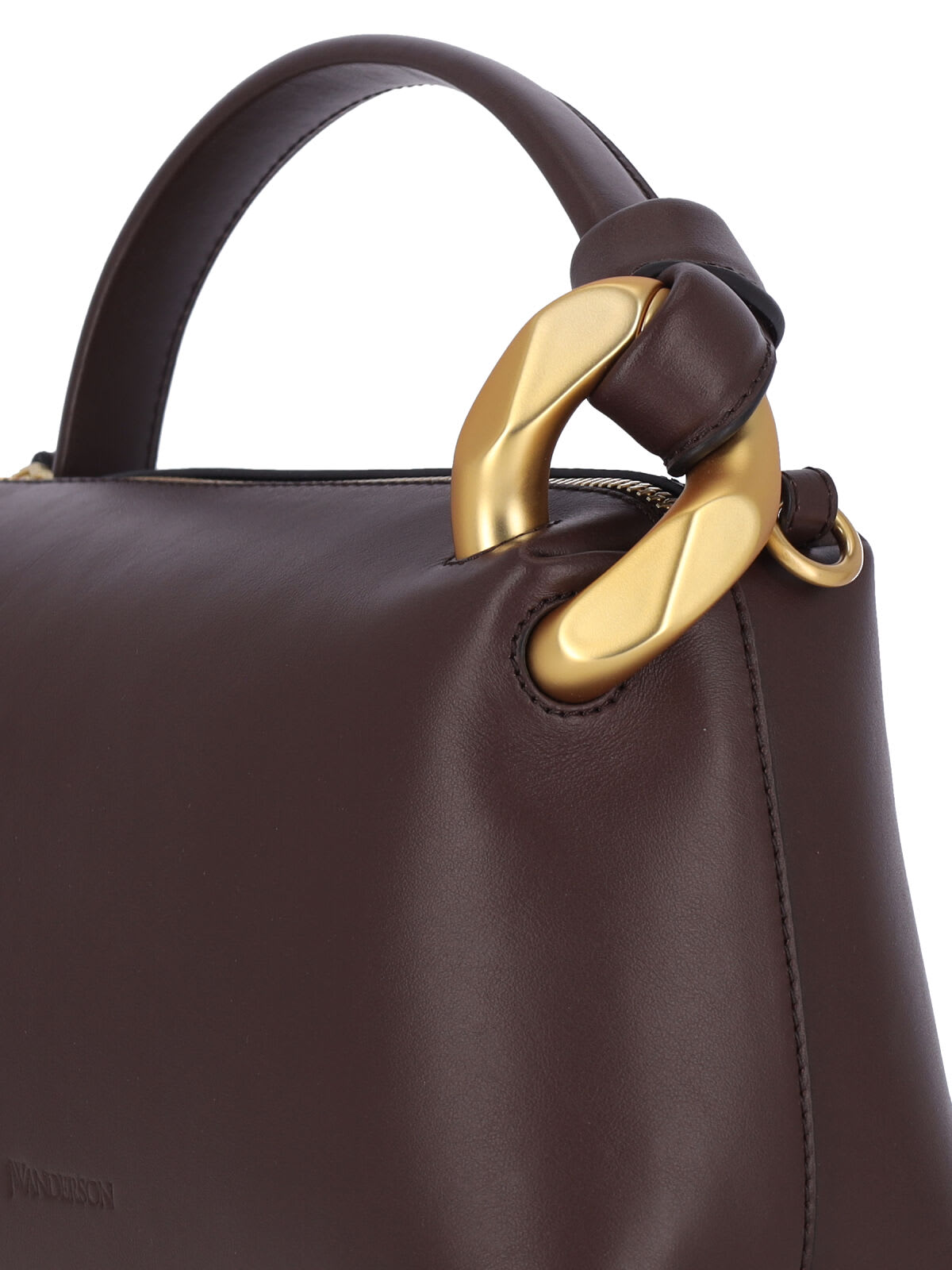 Jw Anderson Corner Small Shoulder Bag In Burgundy