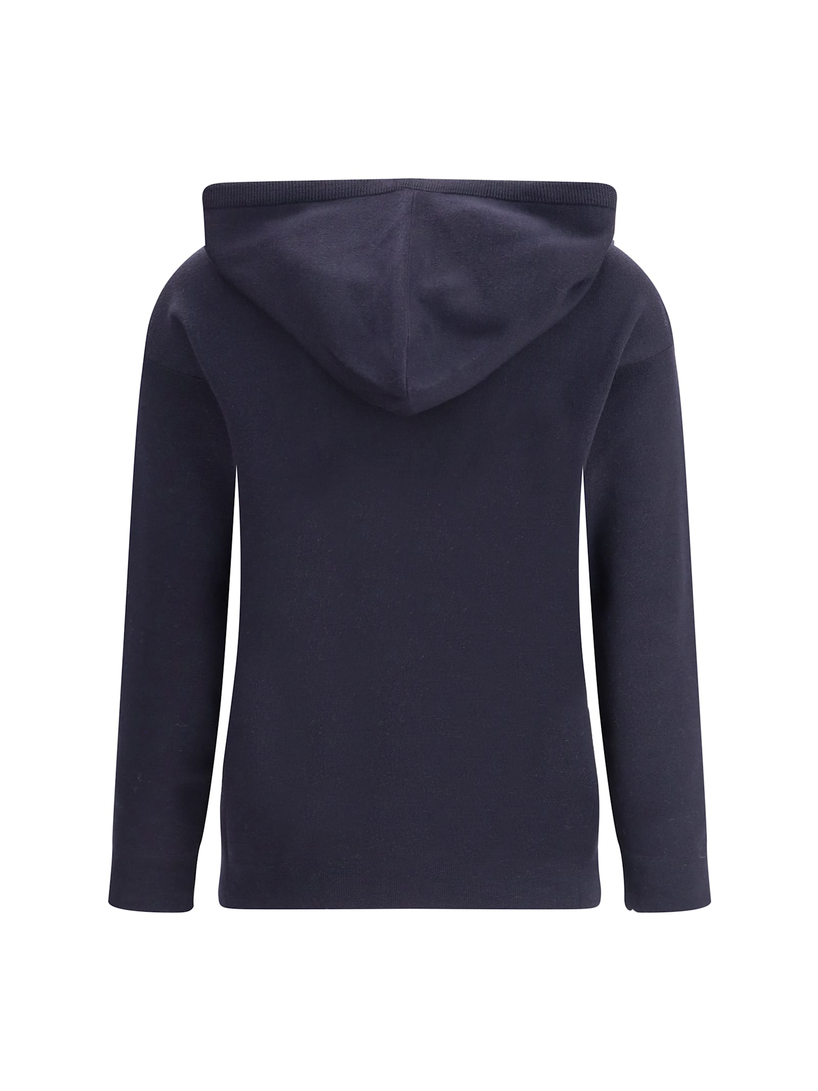 Max Mara Taddeos Hoodie In Wool In Blue