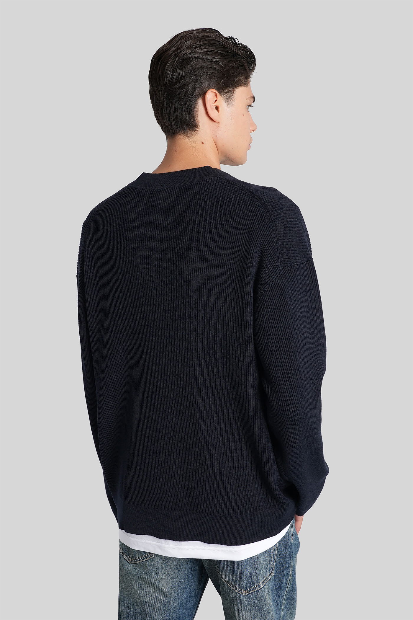 Paul Smith Cardigan In Blue Wool In Blue