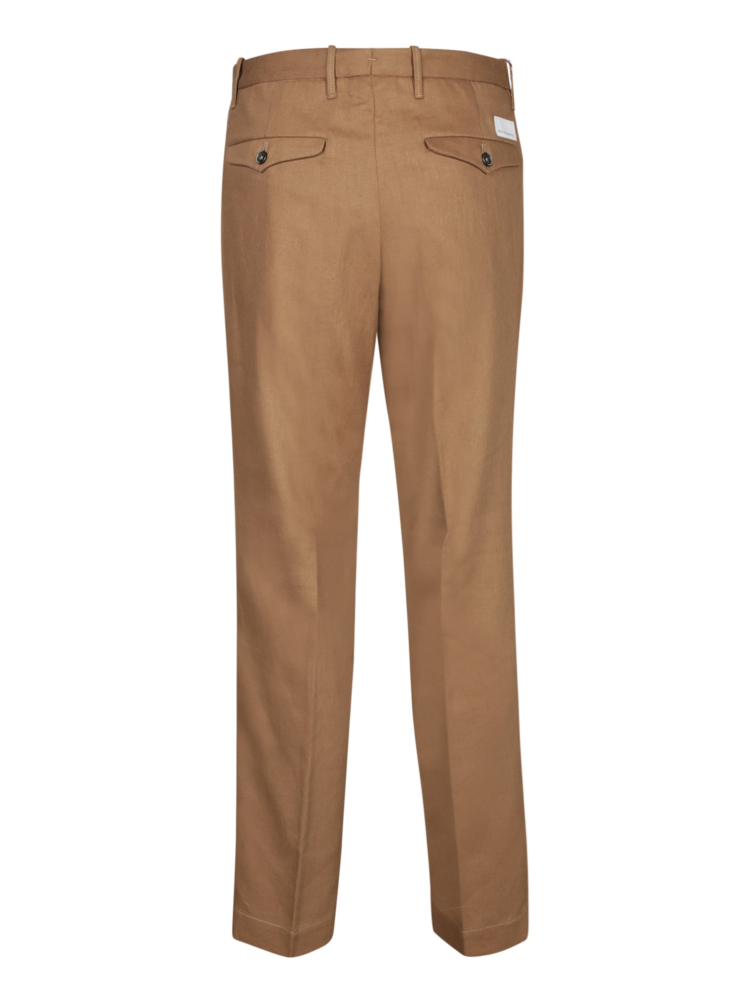 Nine In The Morning Tailored Beige Trousers With Button Closure In Brown