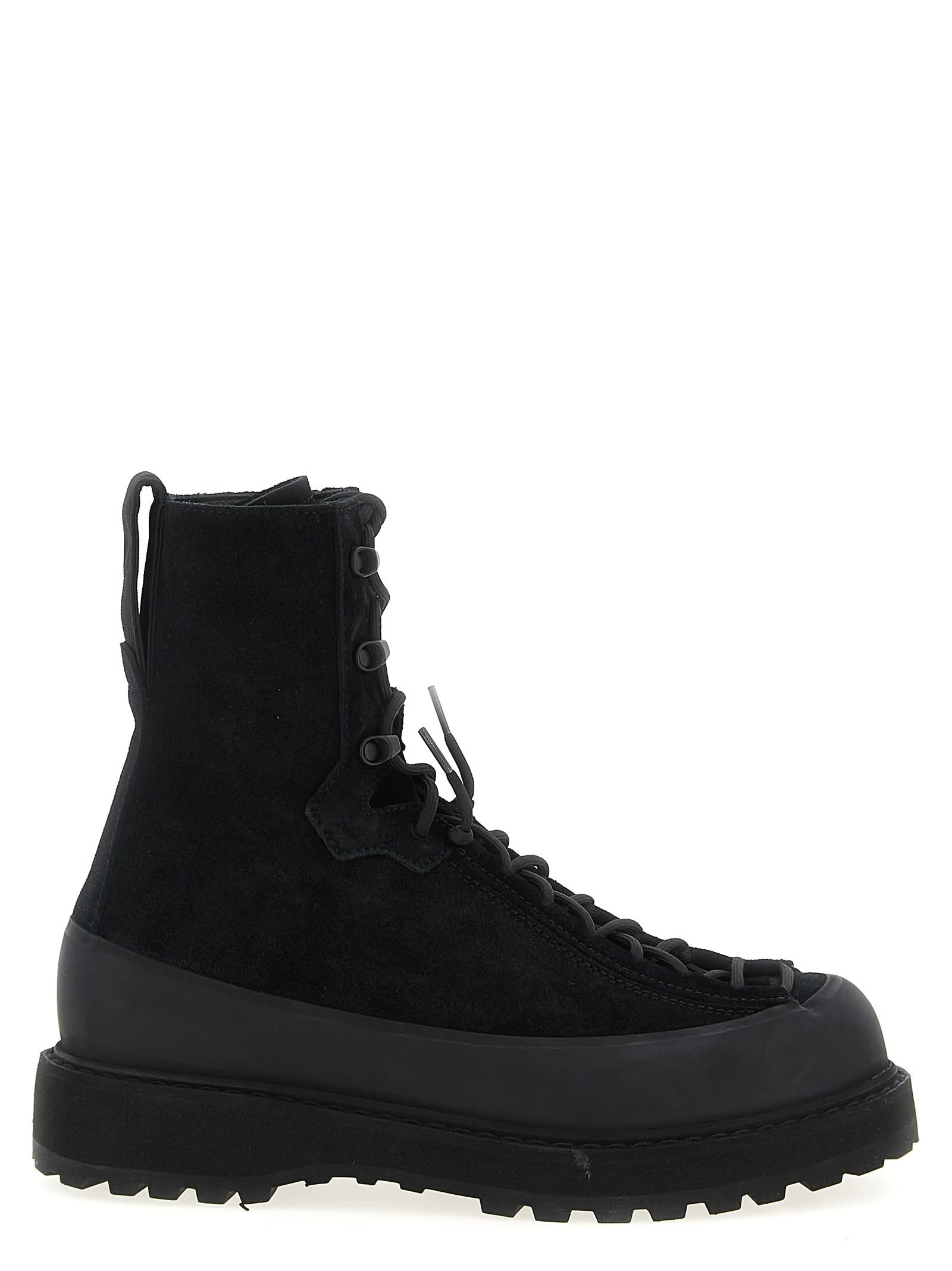 Stone Island Hiking Boots In Black