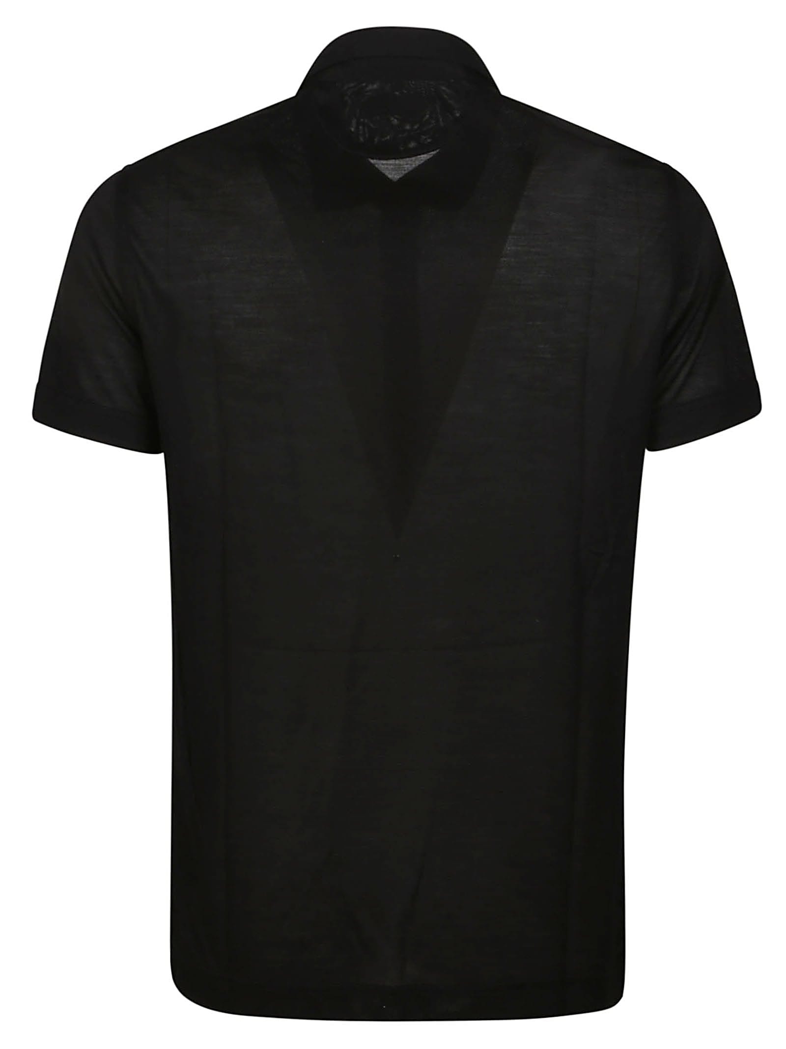 Shop Tom Ford Short Sleeve Polo Shirt In Black