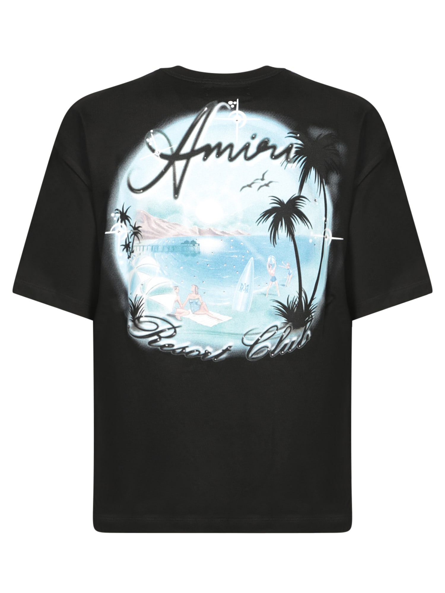 Shop Amiri Airbrush Black T-shirt