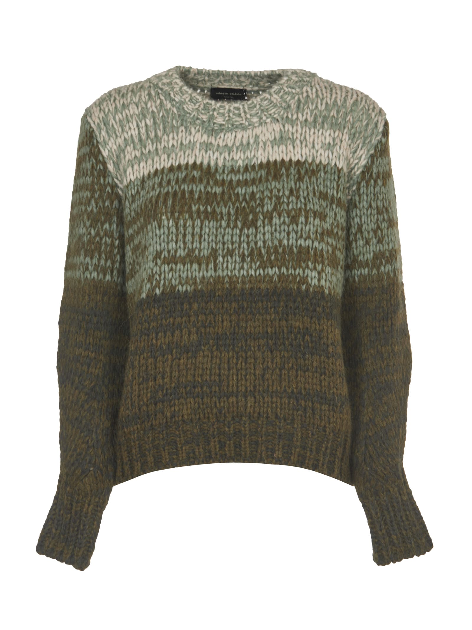 Roberto Collina Green Degradè Sweater
