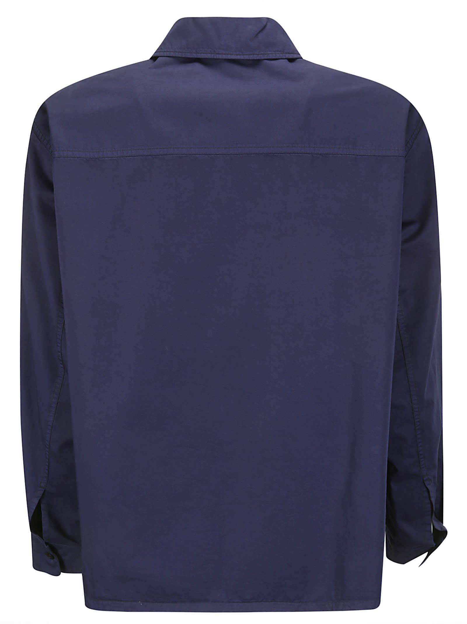 Shop Lemaire Ls Pyjama Shirt In Blue Violet