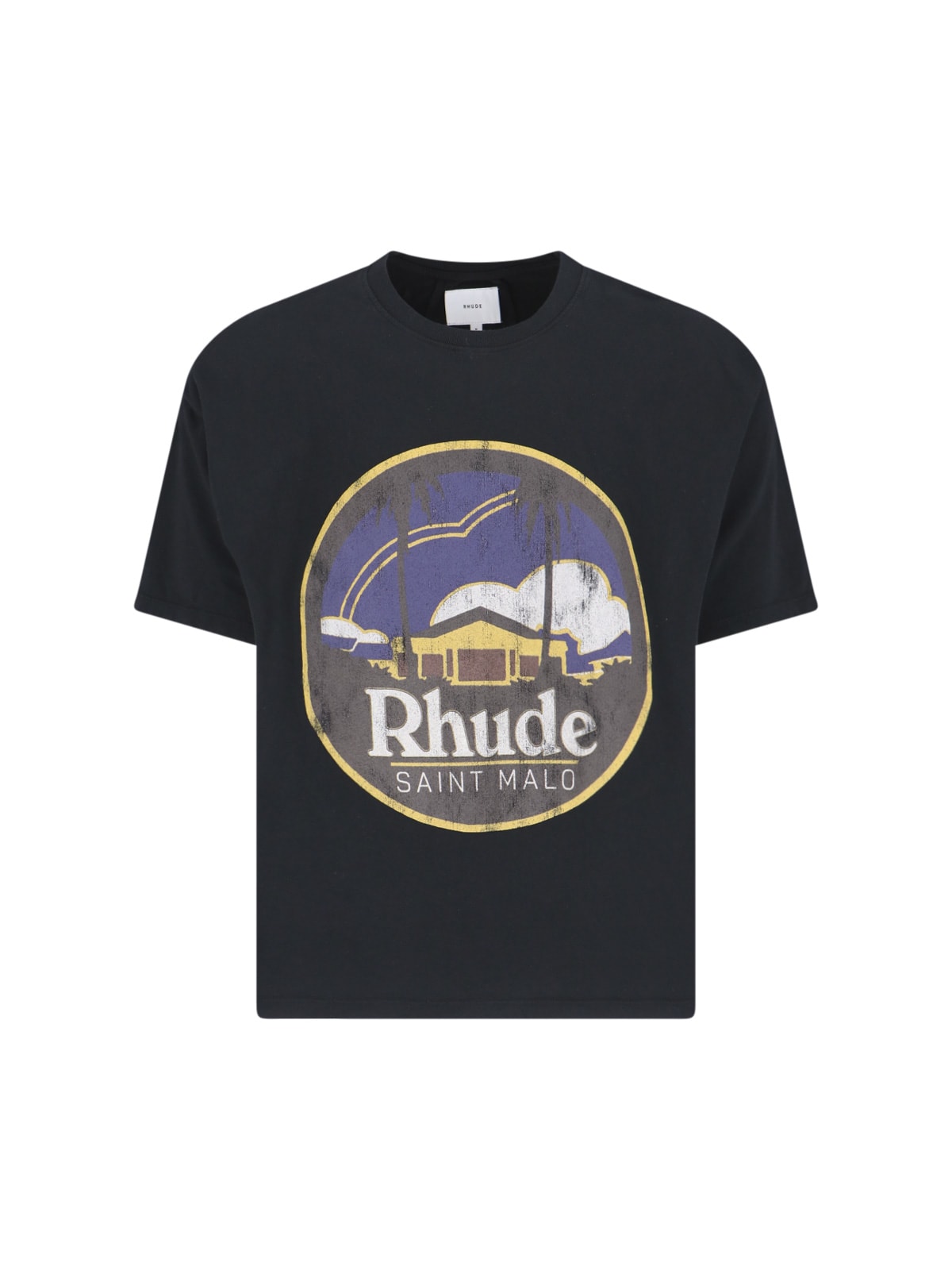 Shop Rhude Saint Malo T-shirt In Black