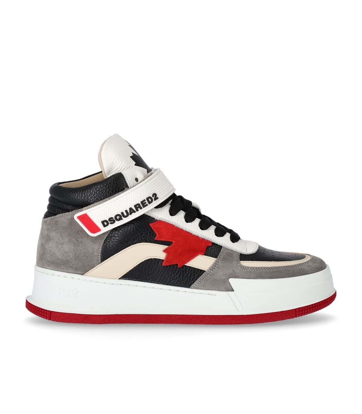 Dsquared2 Canadian Grey Black Hi-top Sneaker