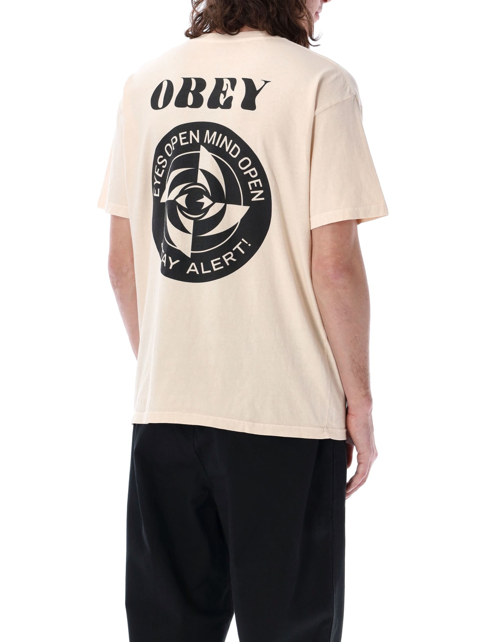Shop Obey Saty Alert Pigment T-shirt In Pigment Sago