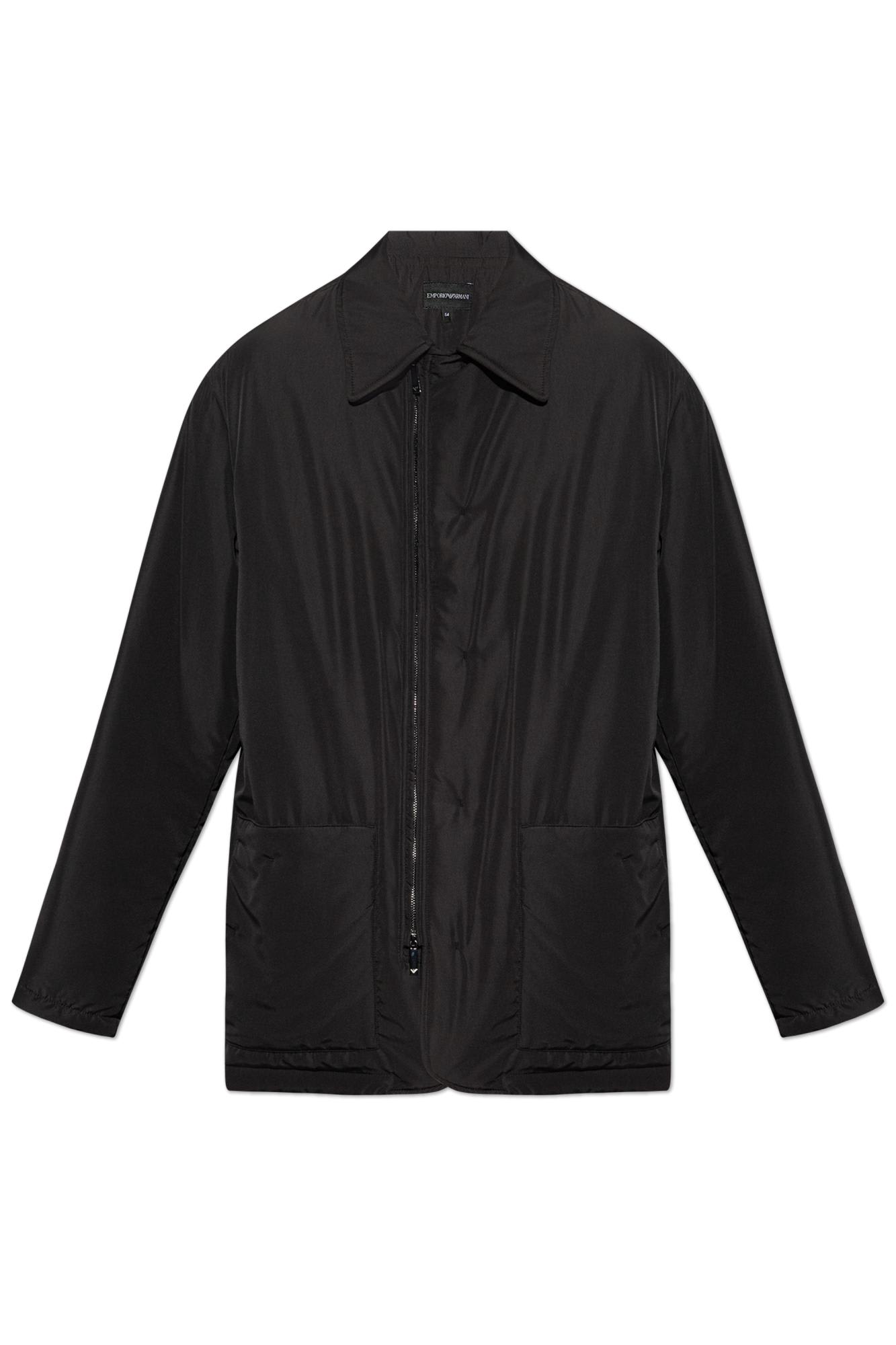 Shop Emporio Armani Jacket With Pockets In Black