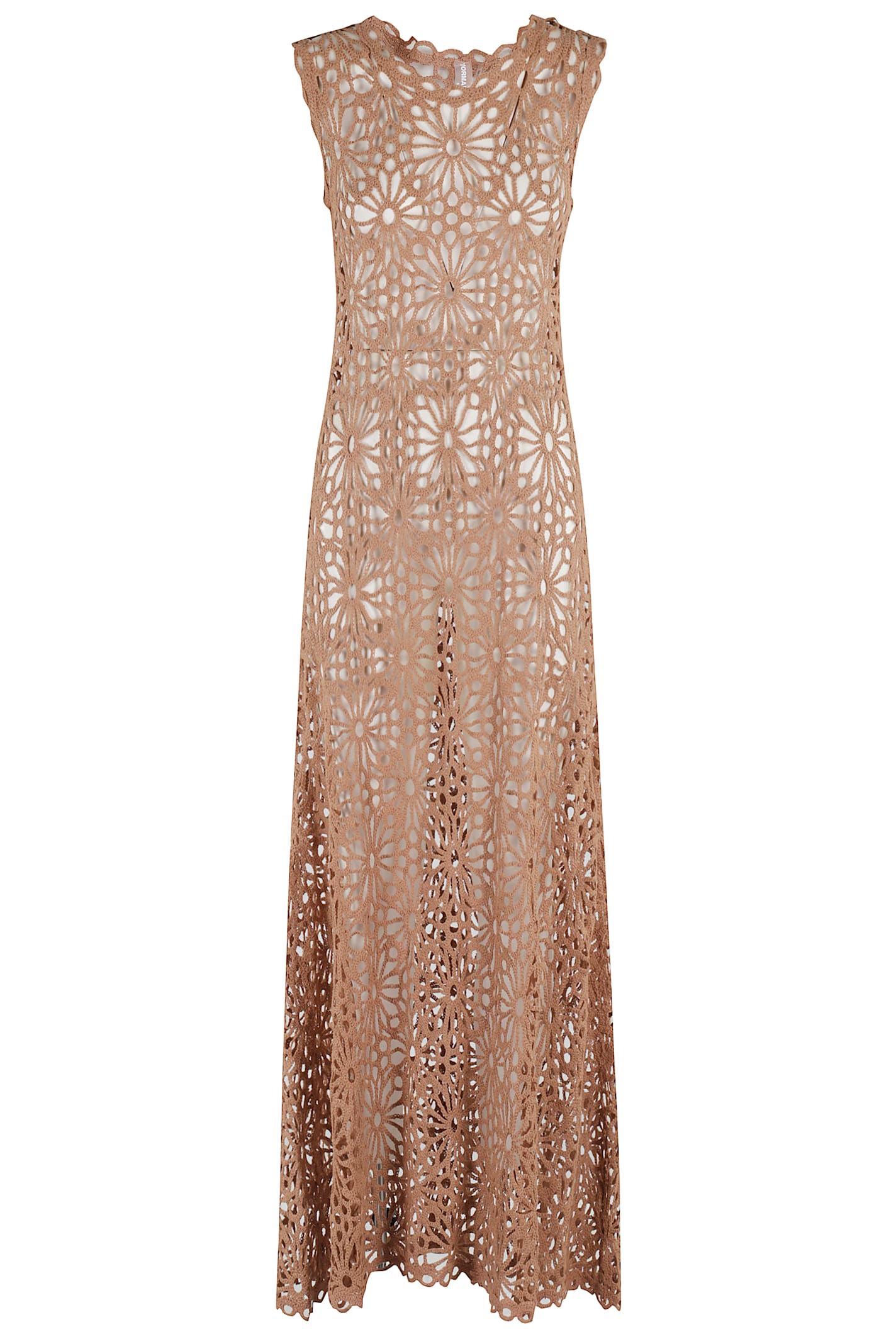 Shop Norma Kamali Sleeveless Swing Maxi Dress In Cappuccino