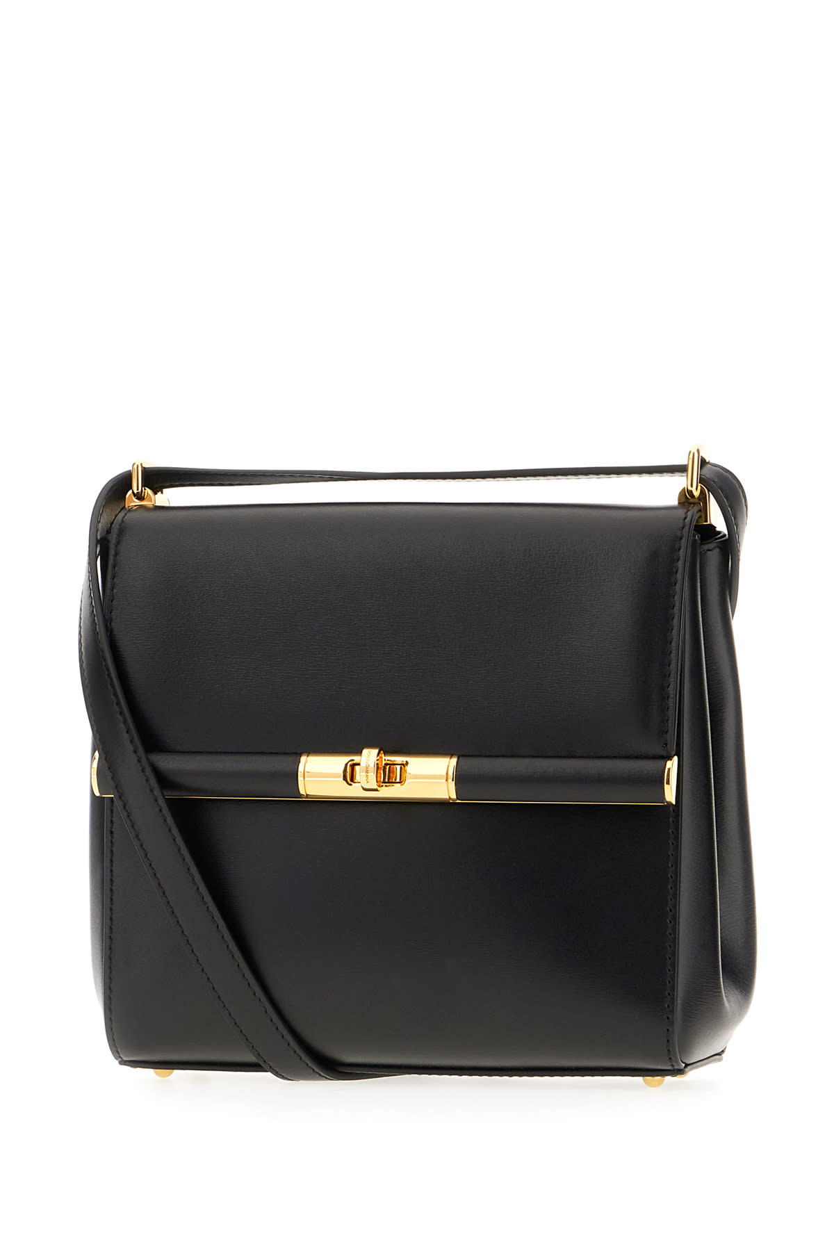 Dolce & Gabbana Black Leather Marlene Crossbody Bag In Nero