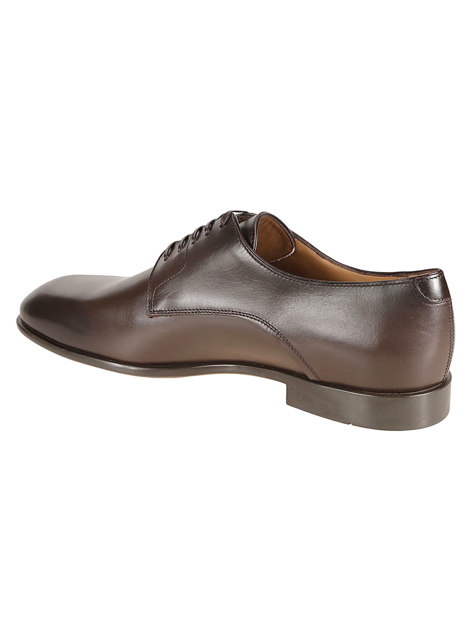 Ferragamo Posco Derby Shoes In Brown