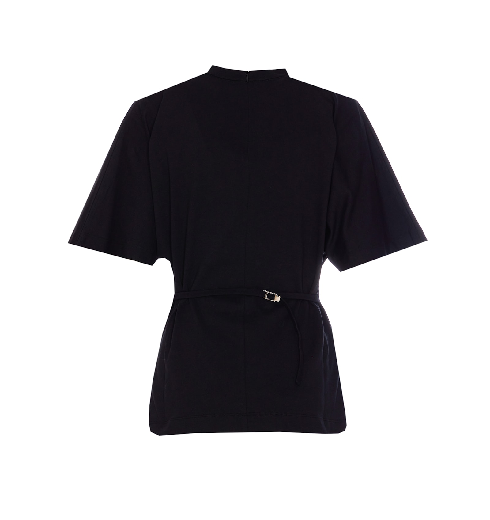 Pinko Luna Cropped T-shirt In Black