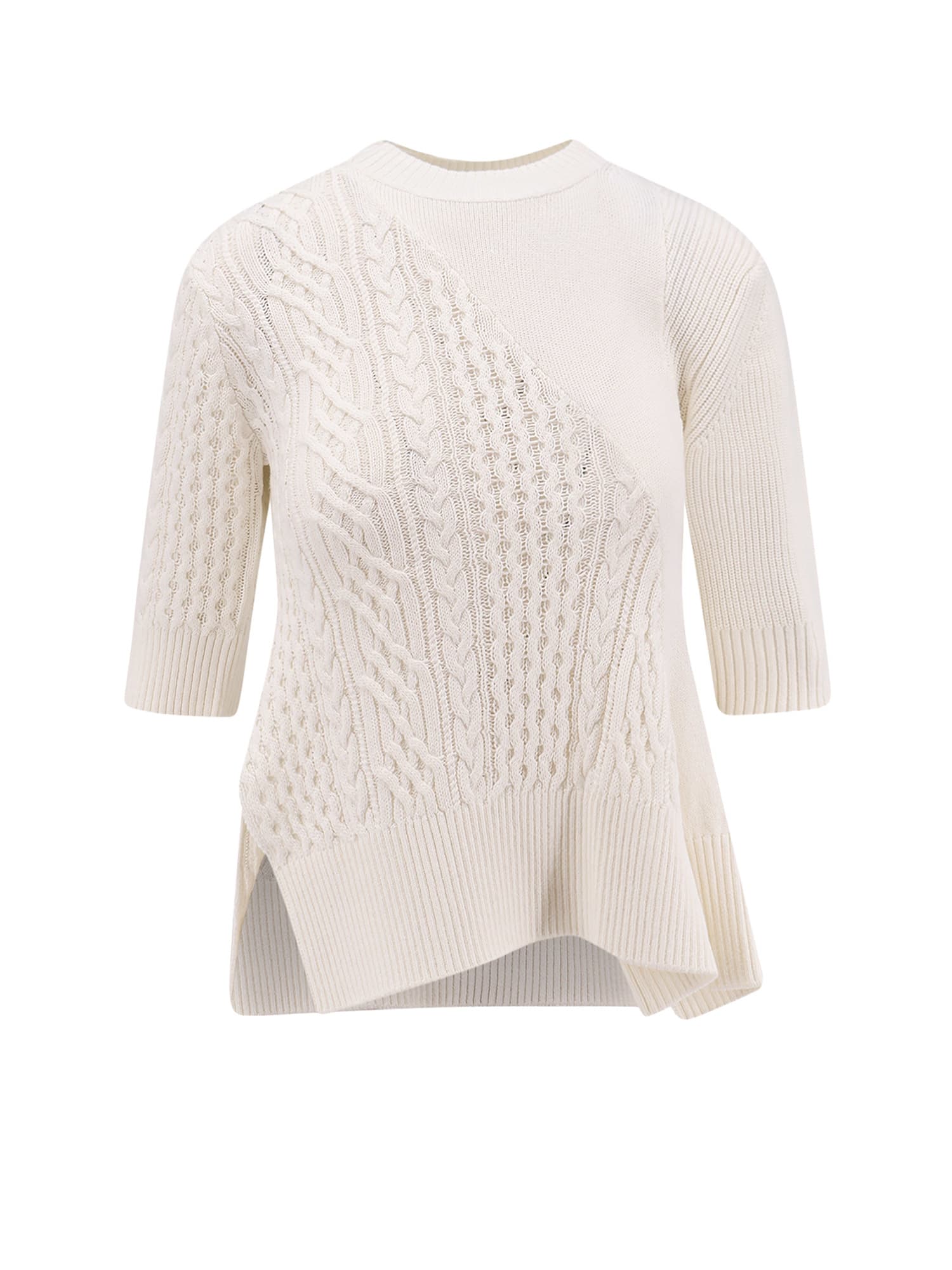 Asymmetrical Cotton Blend Sweater