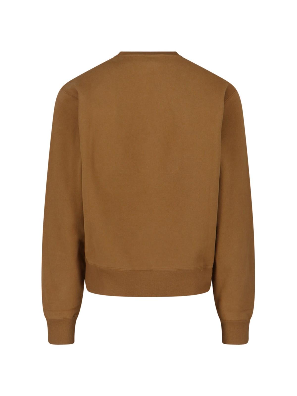 Shop Saint Laurent Cassandre Crew Neck Sweatshirt