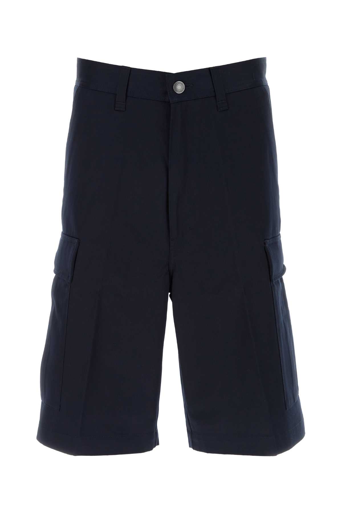 Midnight Blue Cotton Bermuda Shorts