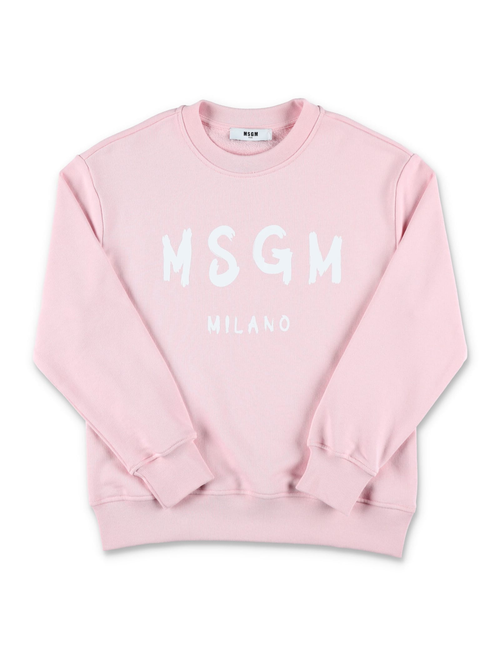 Msgm Kids' Logo Sweatshirt In Light Pink