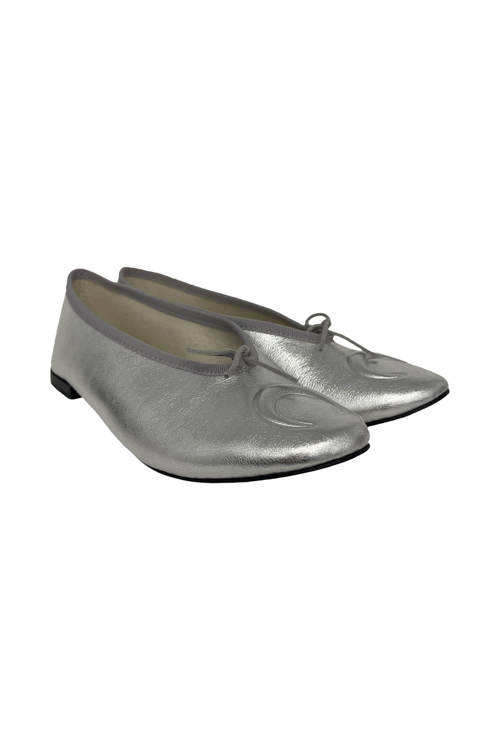 Marine Serre X Repetto Ballerinas In Silver
