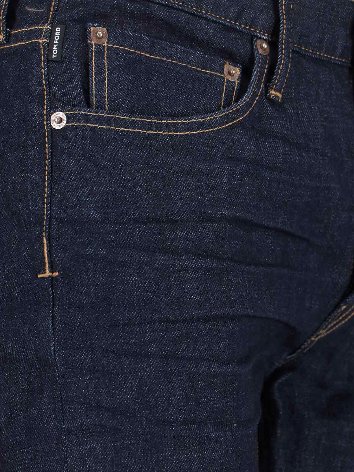 Tom Ford Contrast-stitching Straight-leg Jeans In Blue