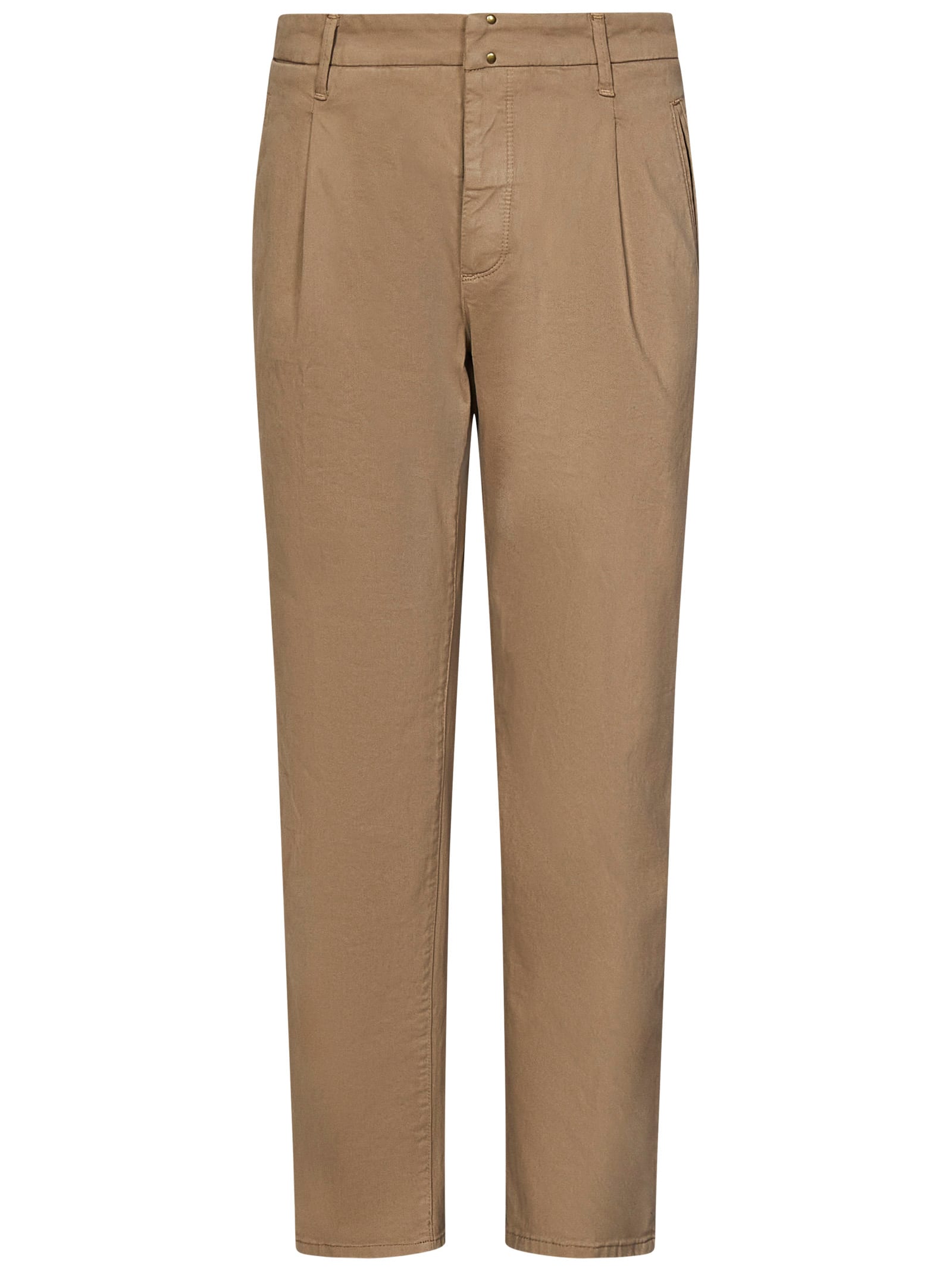 Shop Incotex Trousers In Beige