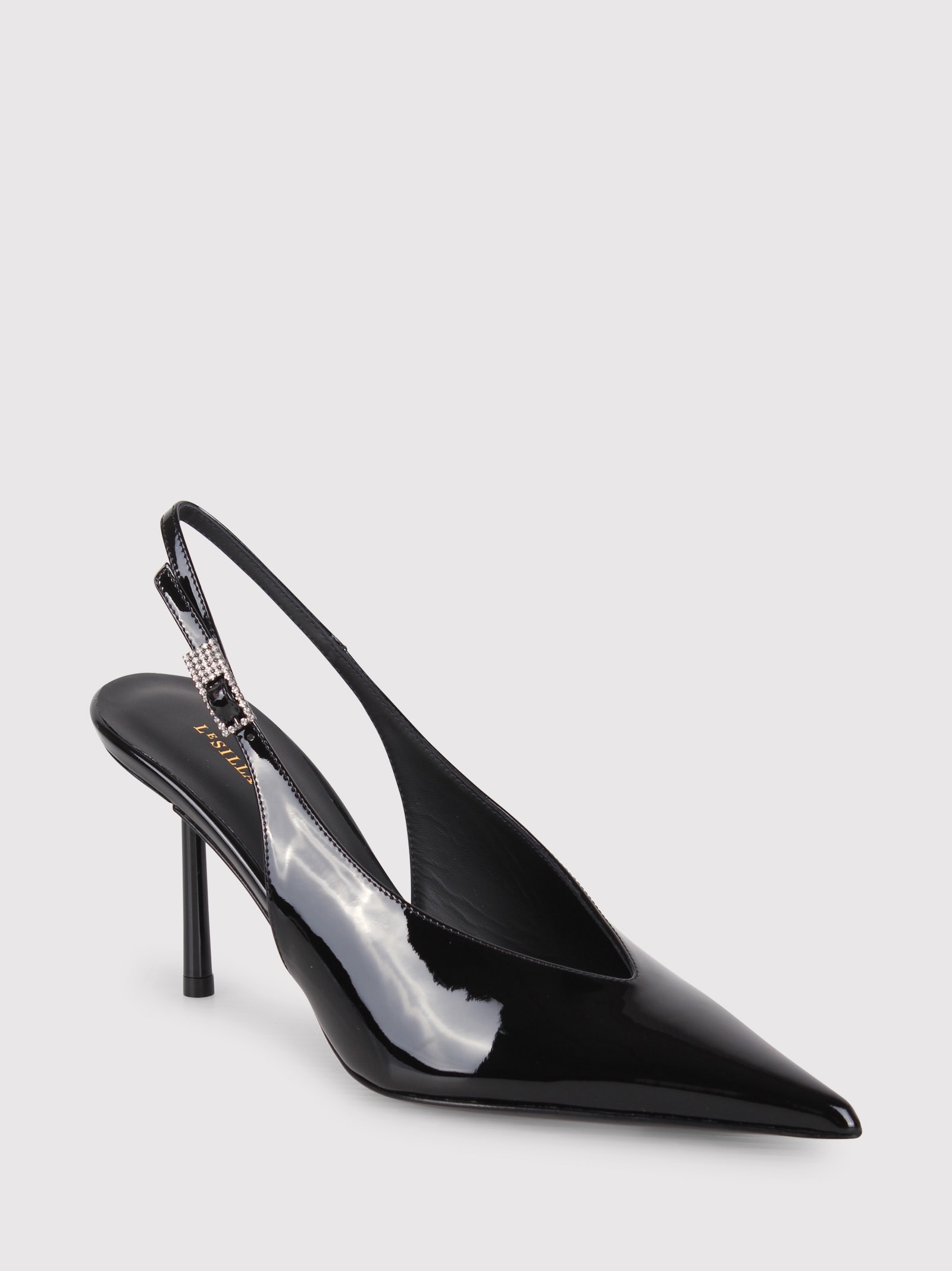 Shop Le Silla Clivage Leather Pumps