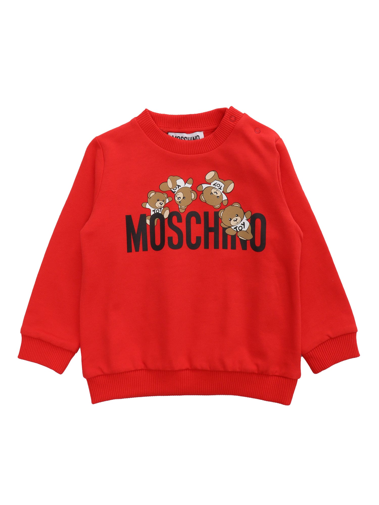 Moschino Babies' Red Sweatshirt With Print