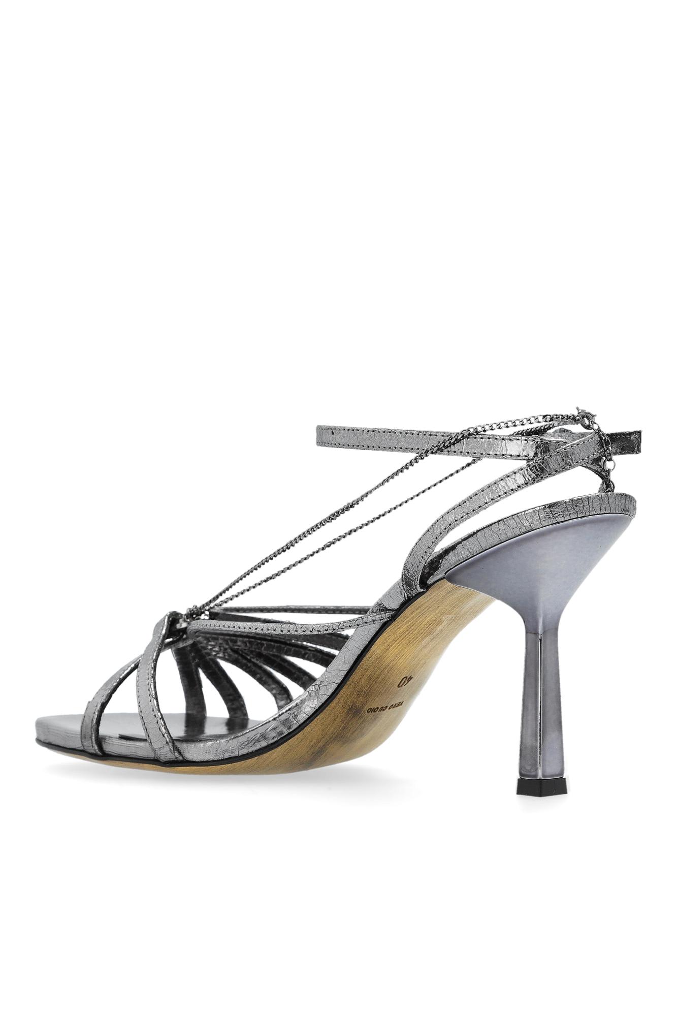 Shop Golden Goose High Heel Sandals In Grey